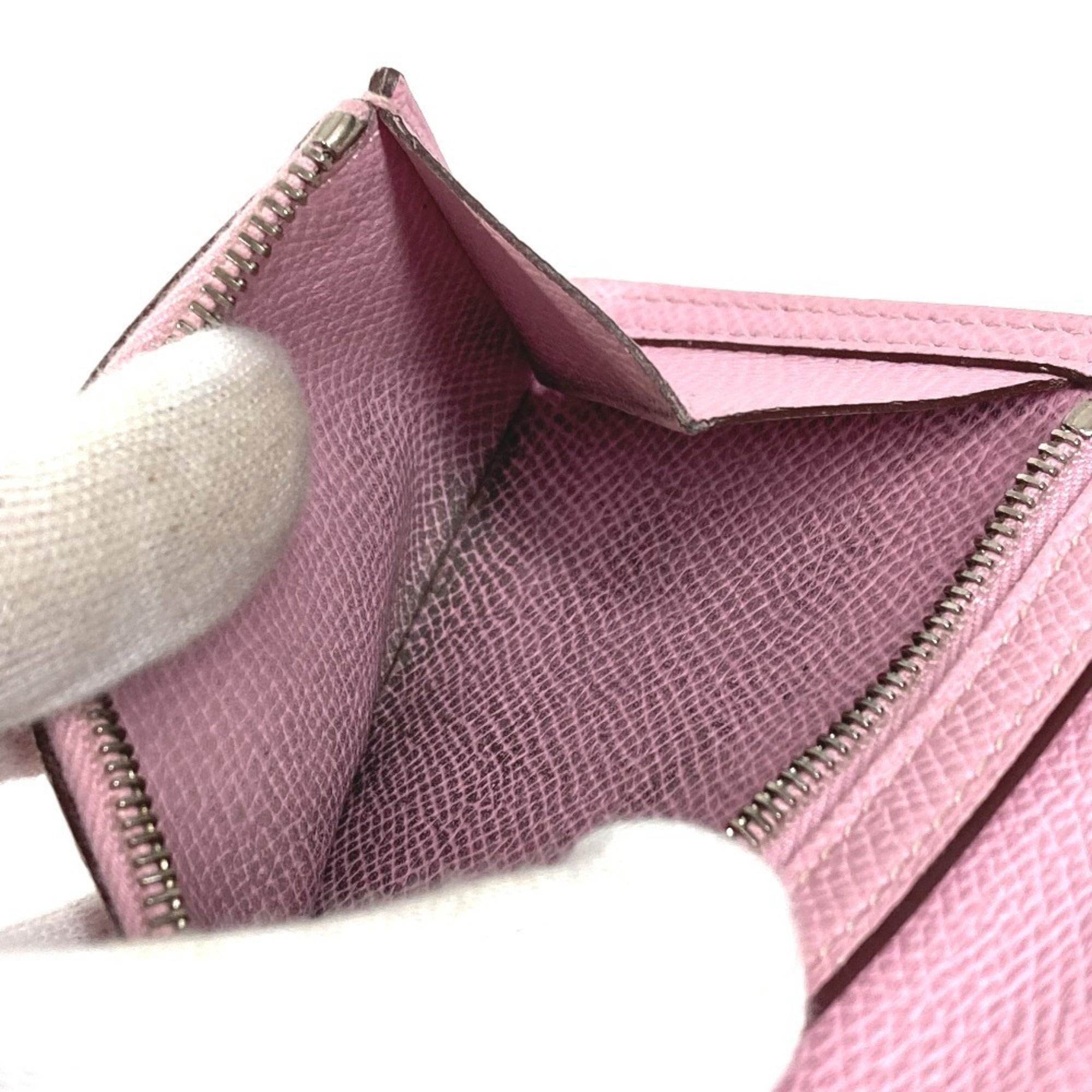 Hermes Pink Yellow Epsom Leather Wallet (Bi-Fold) (Pre-Owned)