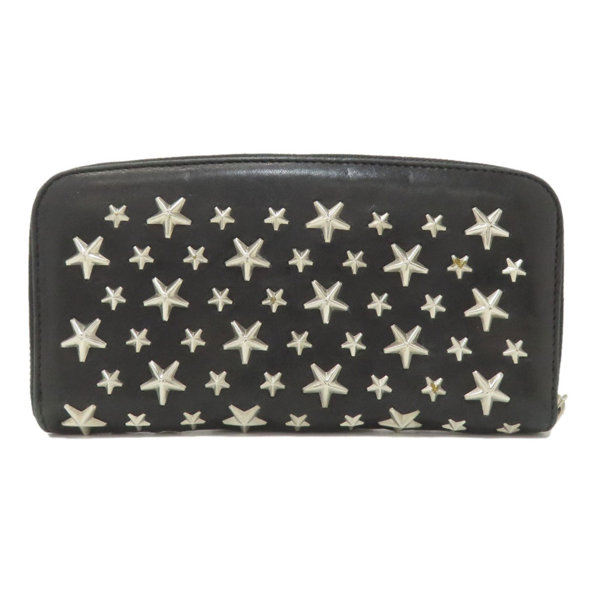 Jimmy Choo Black Leather Long Wallet (Bi-Fold) (Pre-Owned)