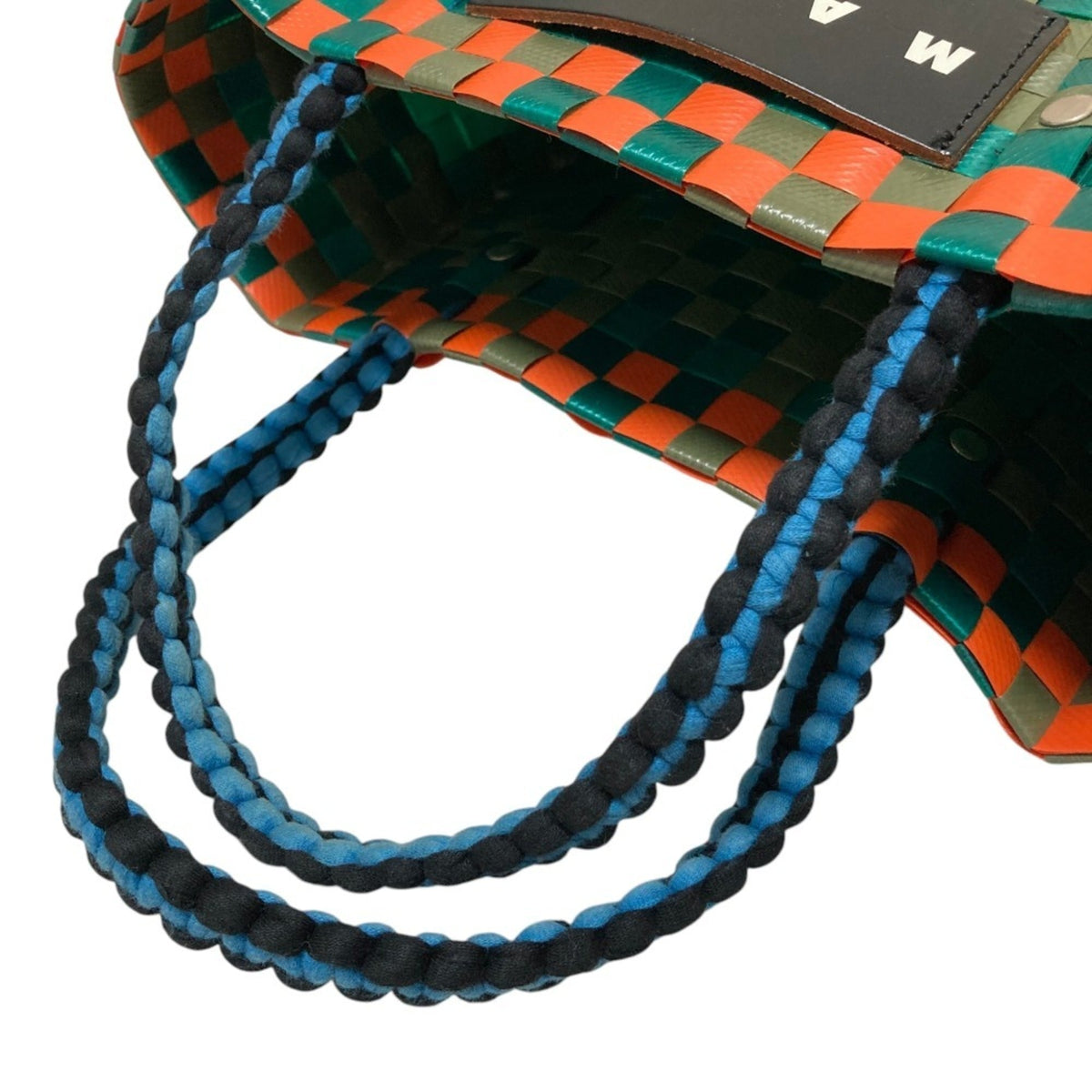 Marni Green Orange Jersey Basket Handbag (Pre-Owned)