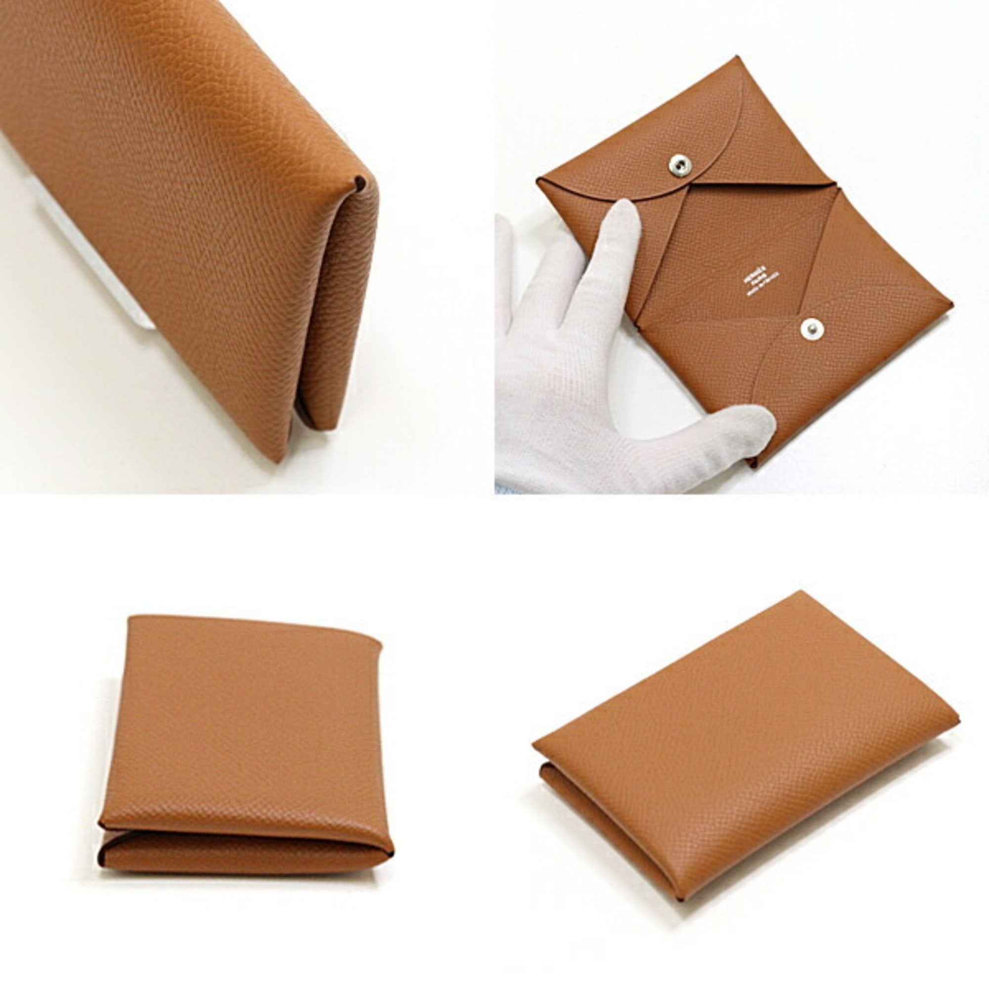 Hermes Brown Epsom Leather Coin Purse/Coin Case (Pre-Owned)