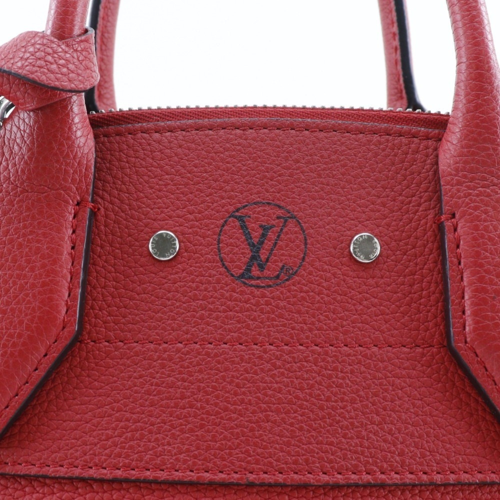 Louis Vuitton Red Color Rouge Leather Handbag Shoulder Bag (Pre-Owned)