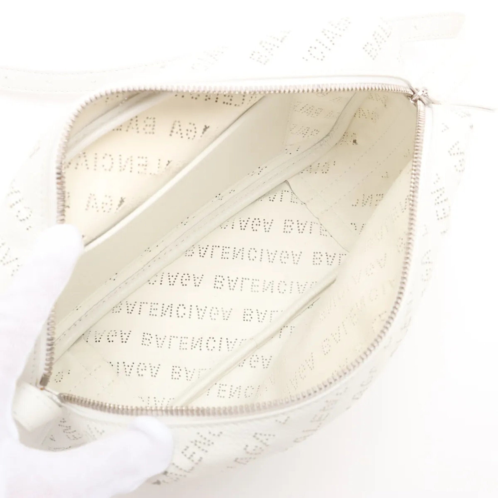 Balenciaga White Leather Shoulder Bag (Pre-Owned)