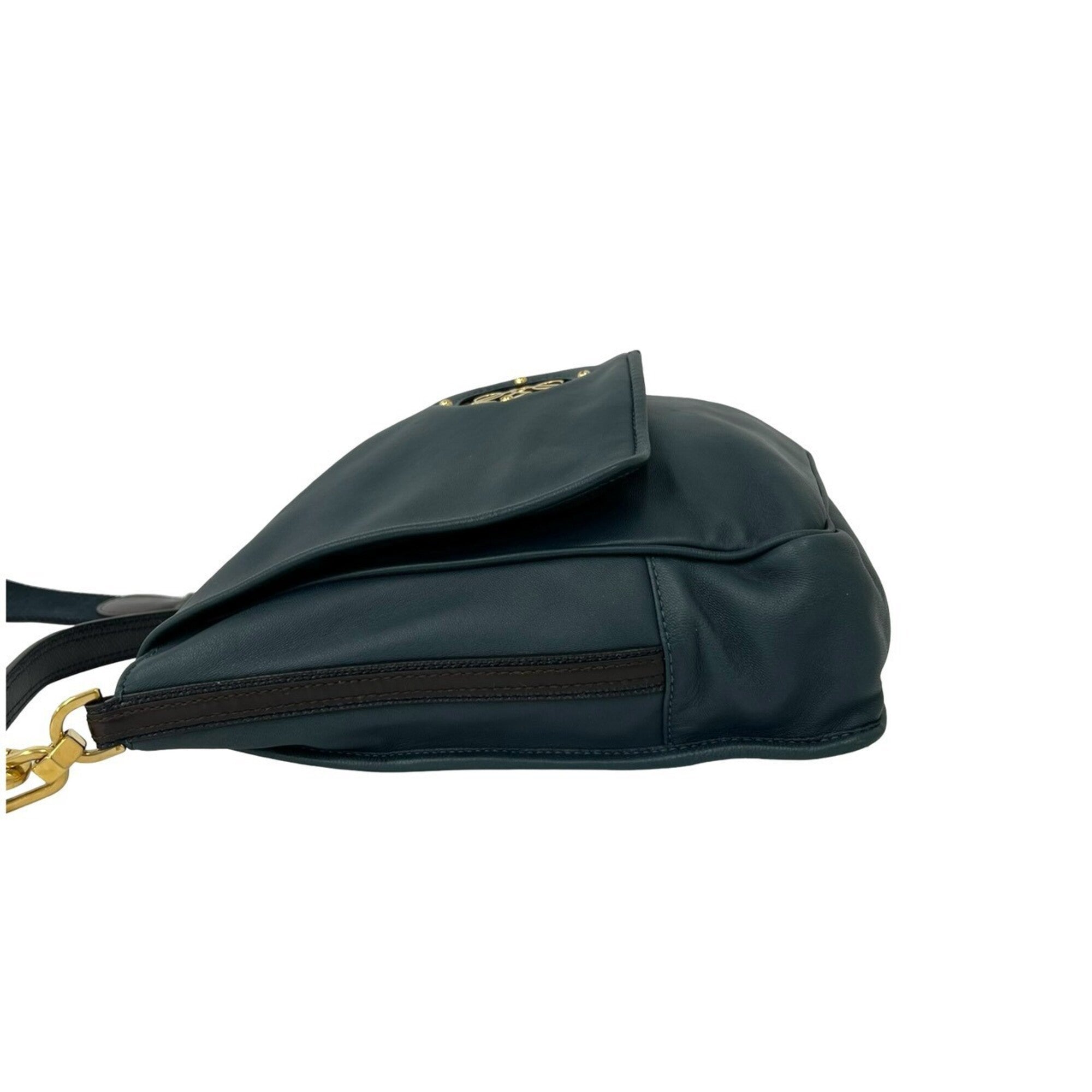 Loewe Blue Leather Shoulder Bag (Pre-Owned)