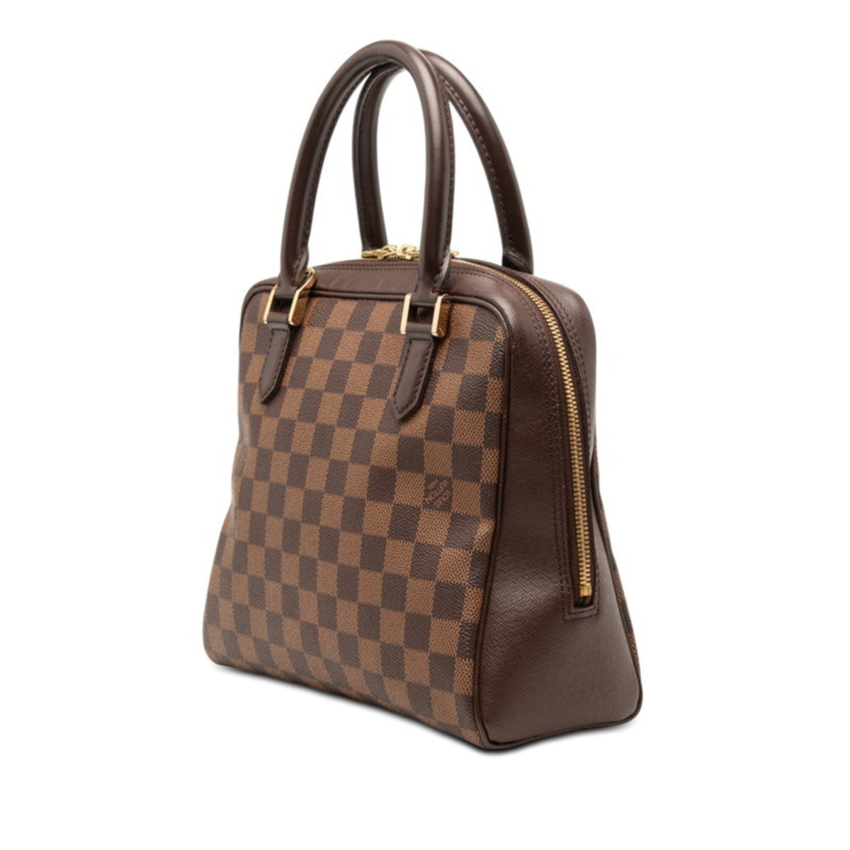 Louis Vuitton Damier Brown Damier Canvas Leather Handbag (Pre-Owned)