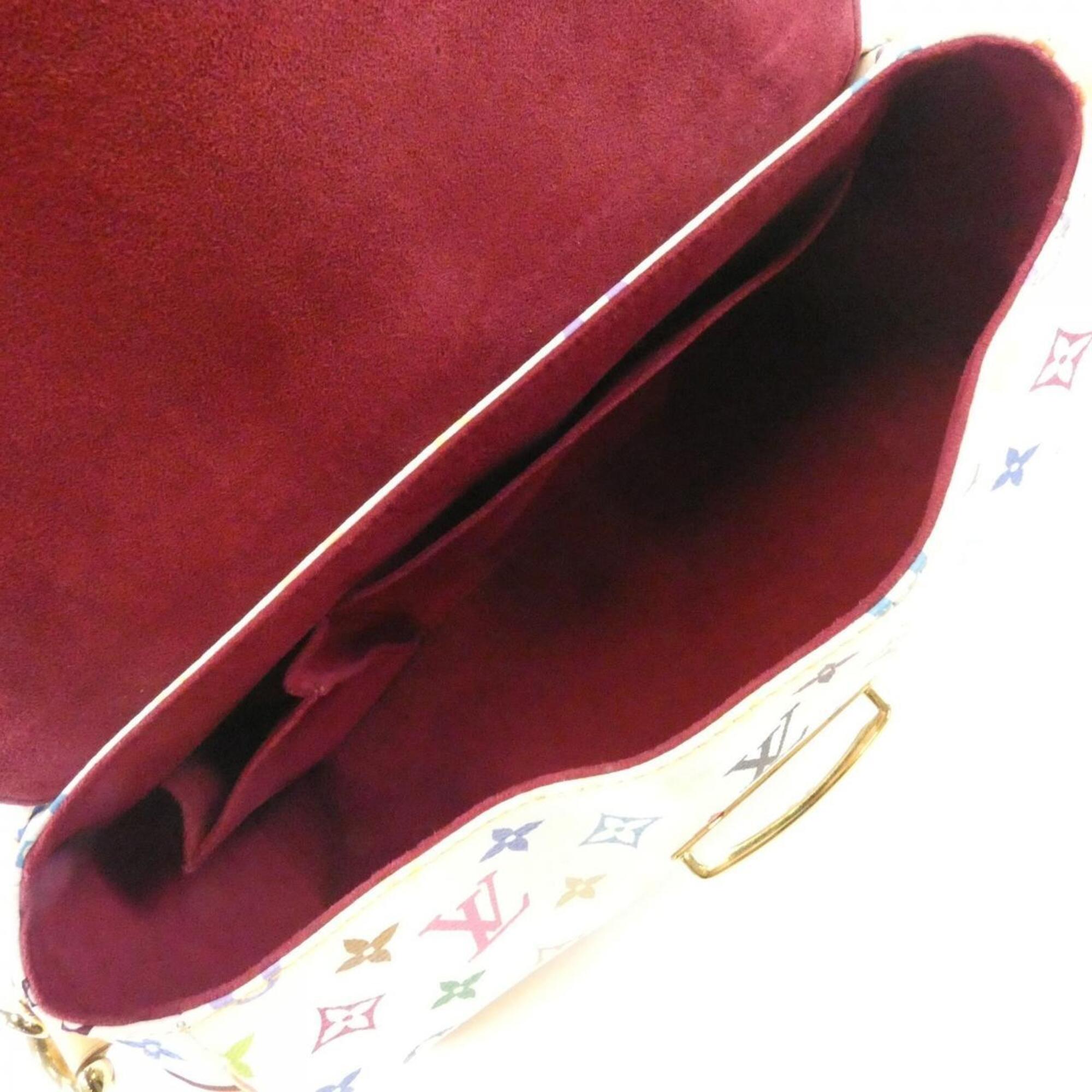Louis Vuitton Multi-Color White Coated Canvas Shoulder Bag (Pre-Owned)