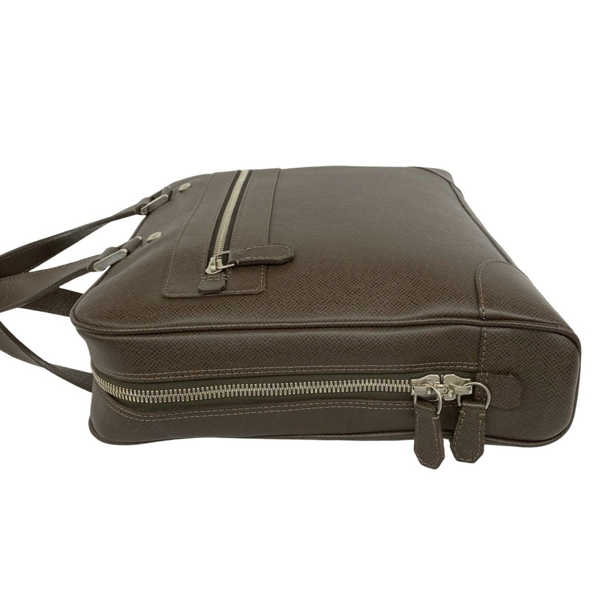 Louis Vuitton Brown Leather Briefcase Handbag (Pre-Owned)