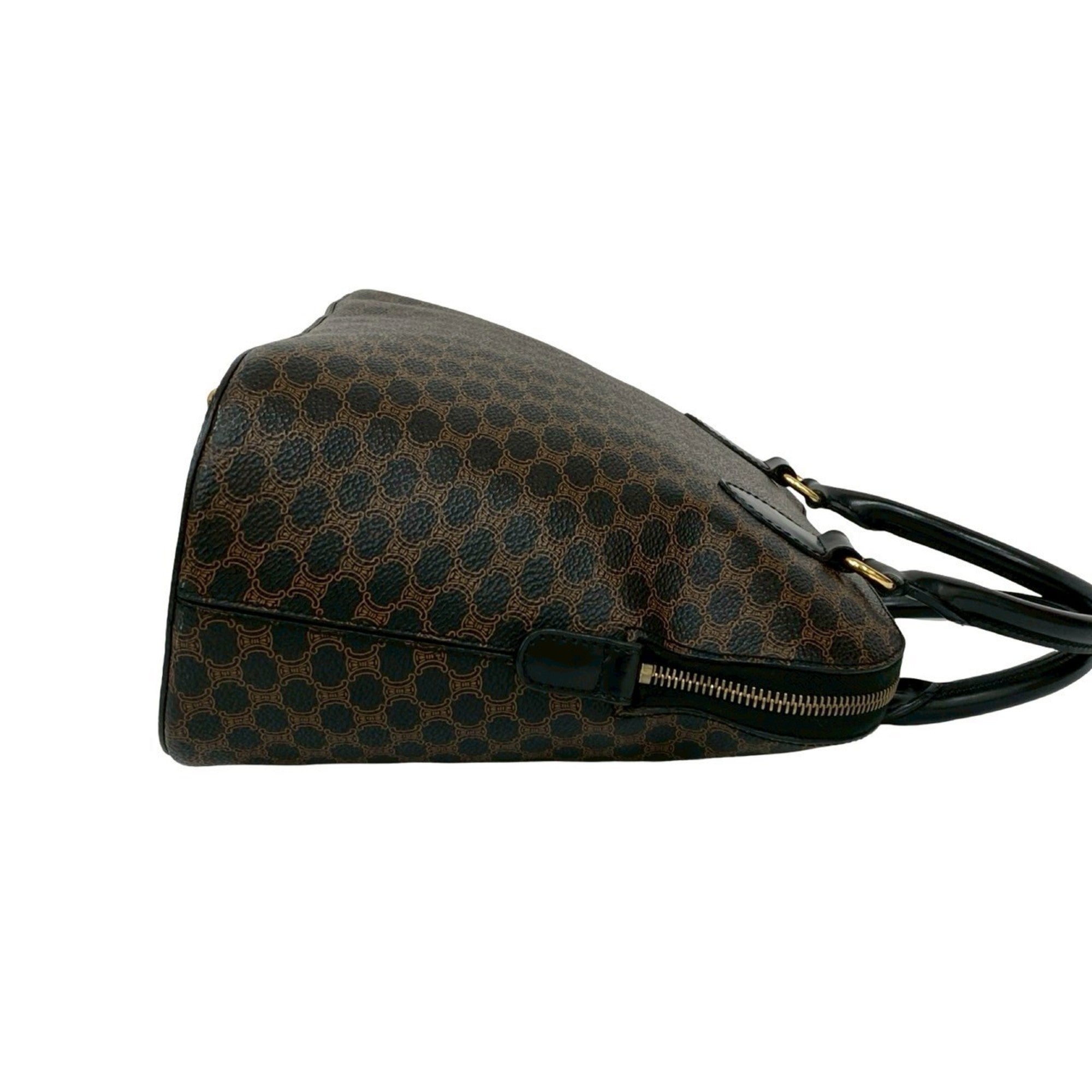 Celine Black Leather Pvc Boston Bag Handbag (Pre-Owned)