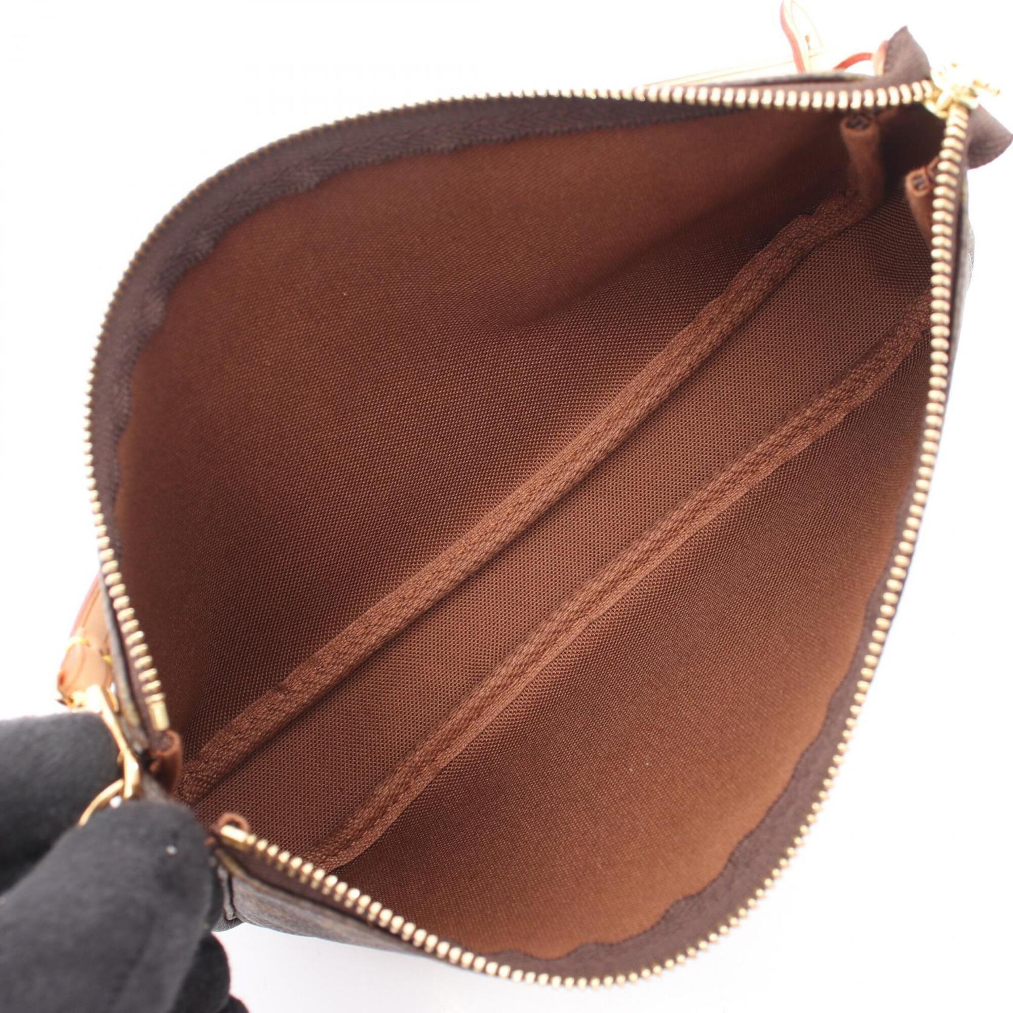 Louis Vuitton Brown Monogram Coated Canvas Leather Handbag (Pre-Owned)