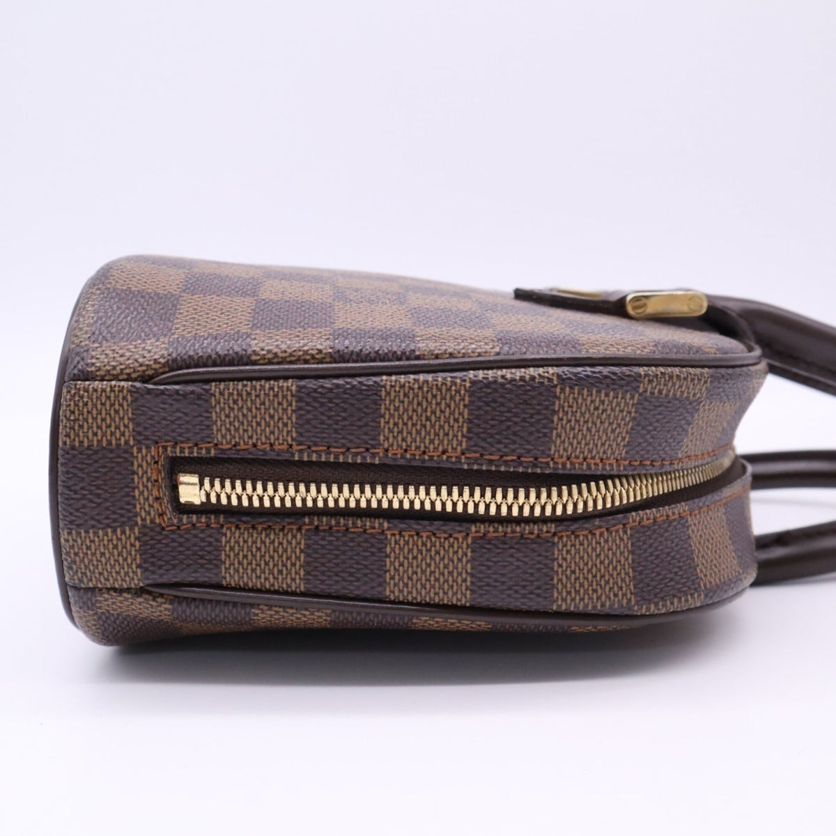 Louis Vuitton Beige Brown Coated Canvas Leather Handbag (Pre-Owned)