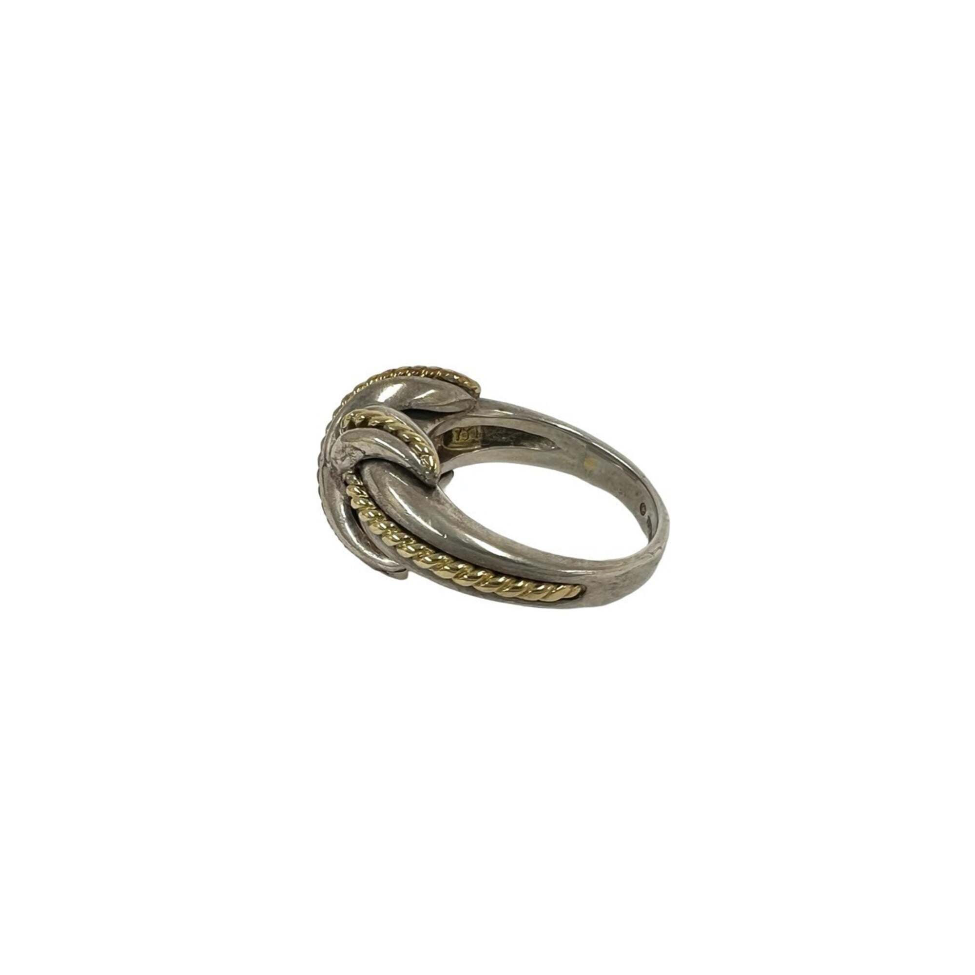 Tiffany Gold Silver Yellow Gold (18K) Silver 925 Band Ring (Pre-Owned)