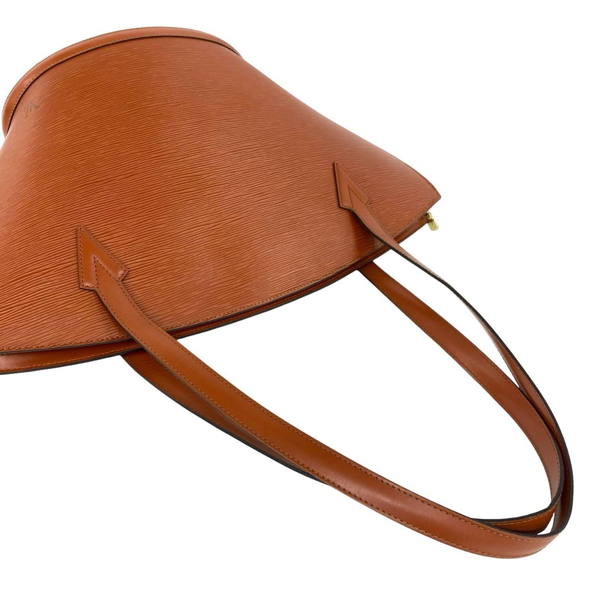 Louis Vuitton Brown Leather Shoulder Bag Tote Bag (Pre-Owned)