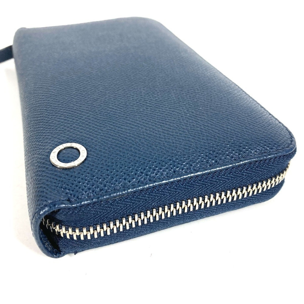 Bvlgari Blue Leather Long Wallet (Bi-Fold) (Pre-Owned)