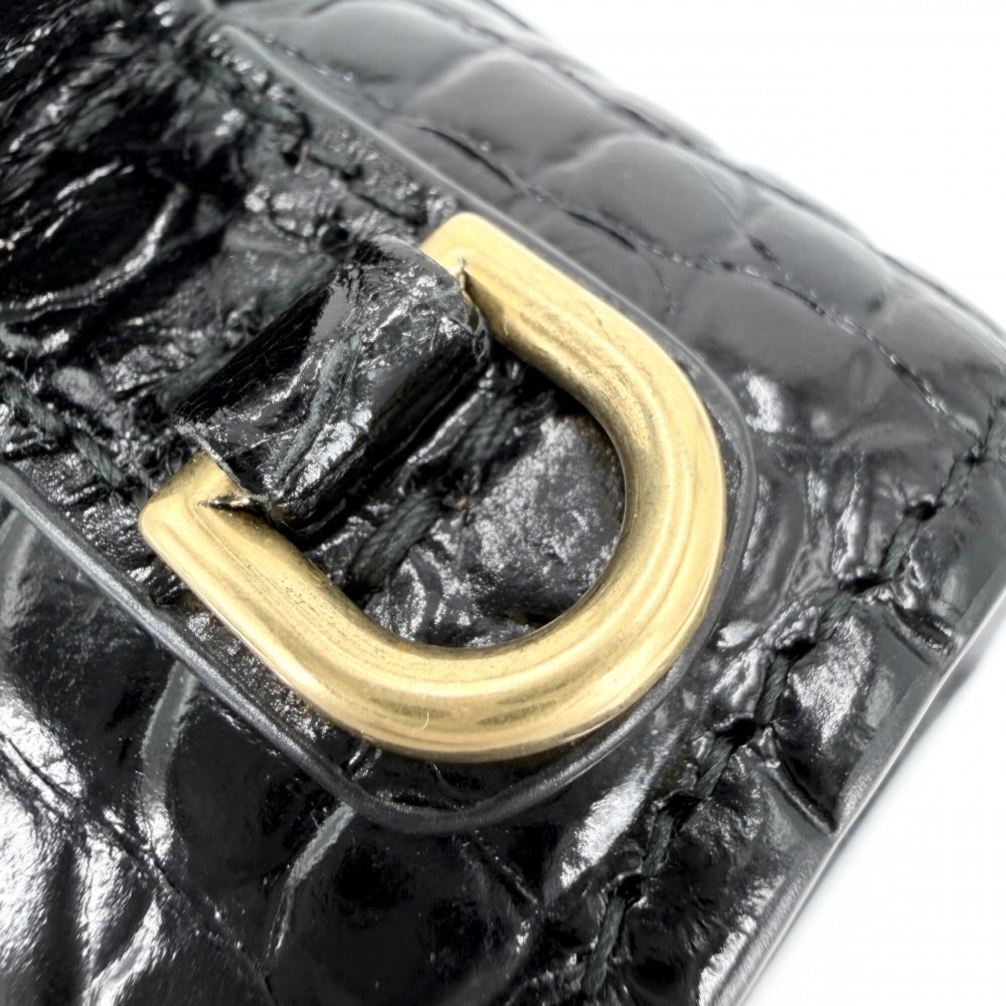 Balenciaga Black Leather Handbag Shoulder Bag (Pre-Owned)