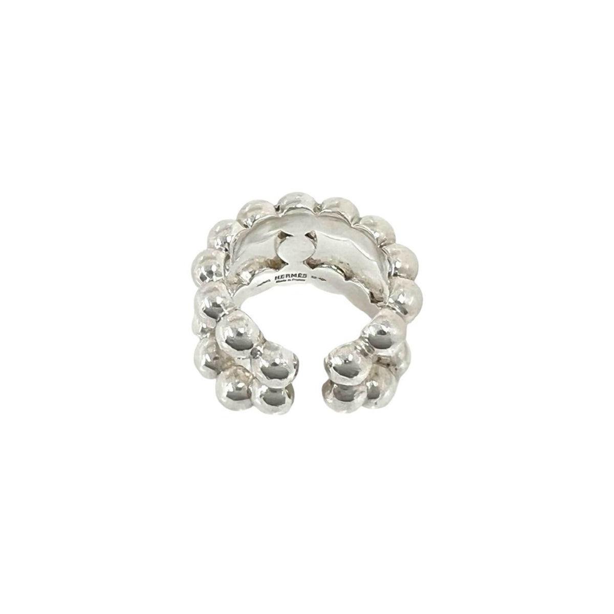 Hermes Silver Silver 925 Band Ring (Pre-Owned)