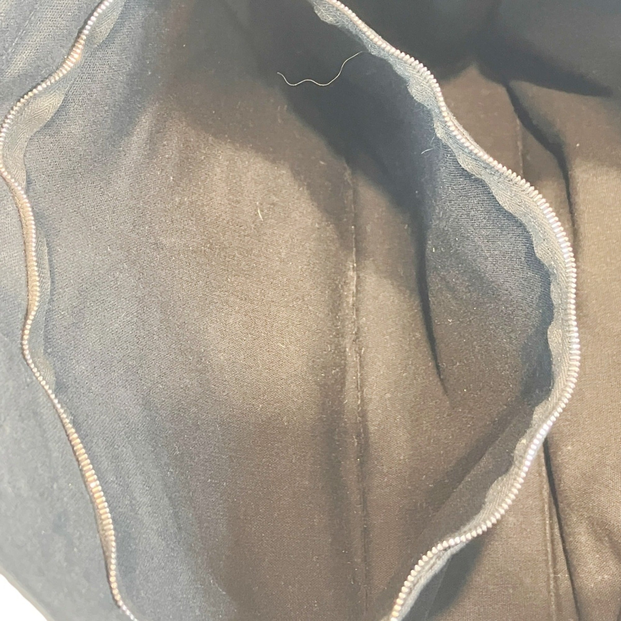 Hermes Black Gray Canvas Tote Bag (Pre-Owned)