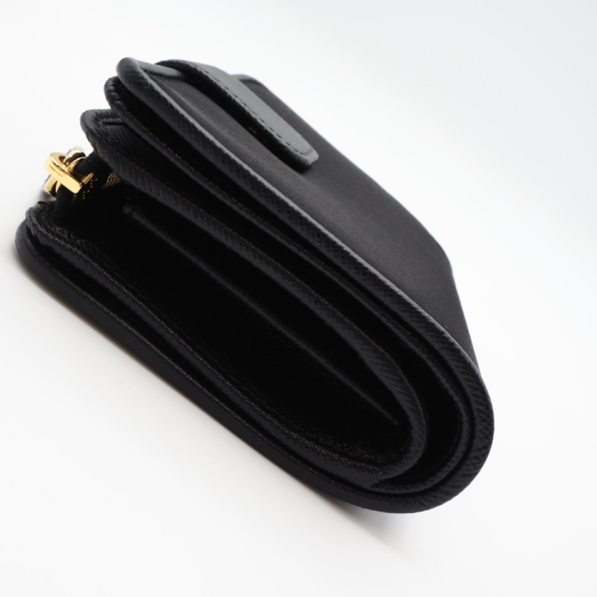 Prada Saffiano Black Nylon Saffiano Wallet (Bi-Fold) (Pre-Owned)