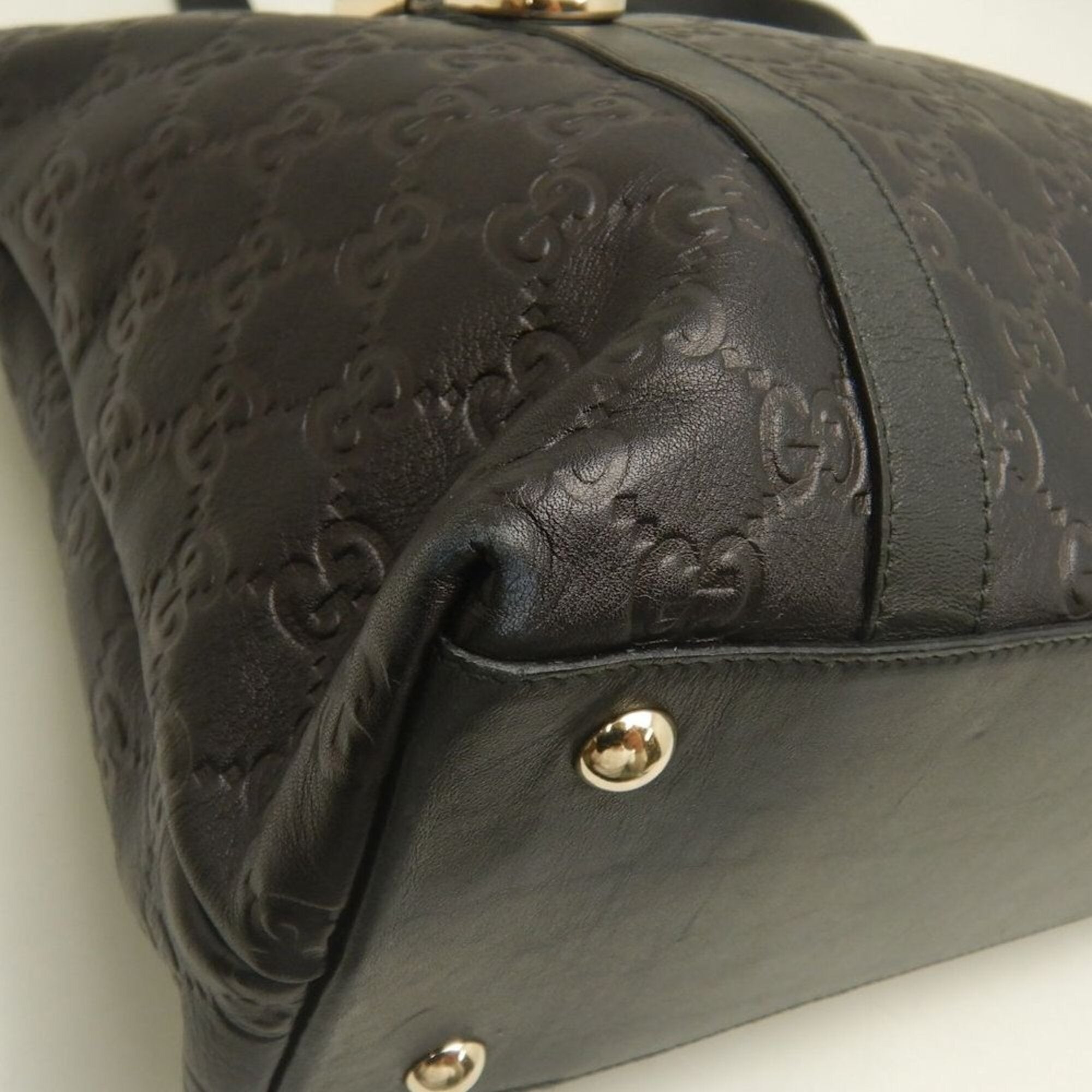 Gucci Black Leather Tote Bag (Pre-Owned)