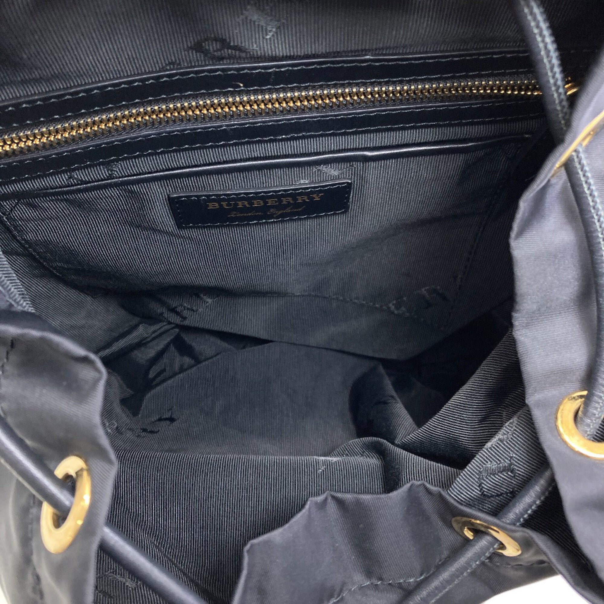 Burberry Black Brown Nylon Backpack (Pre-Owned)