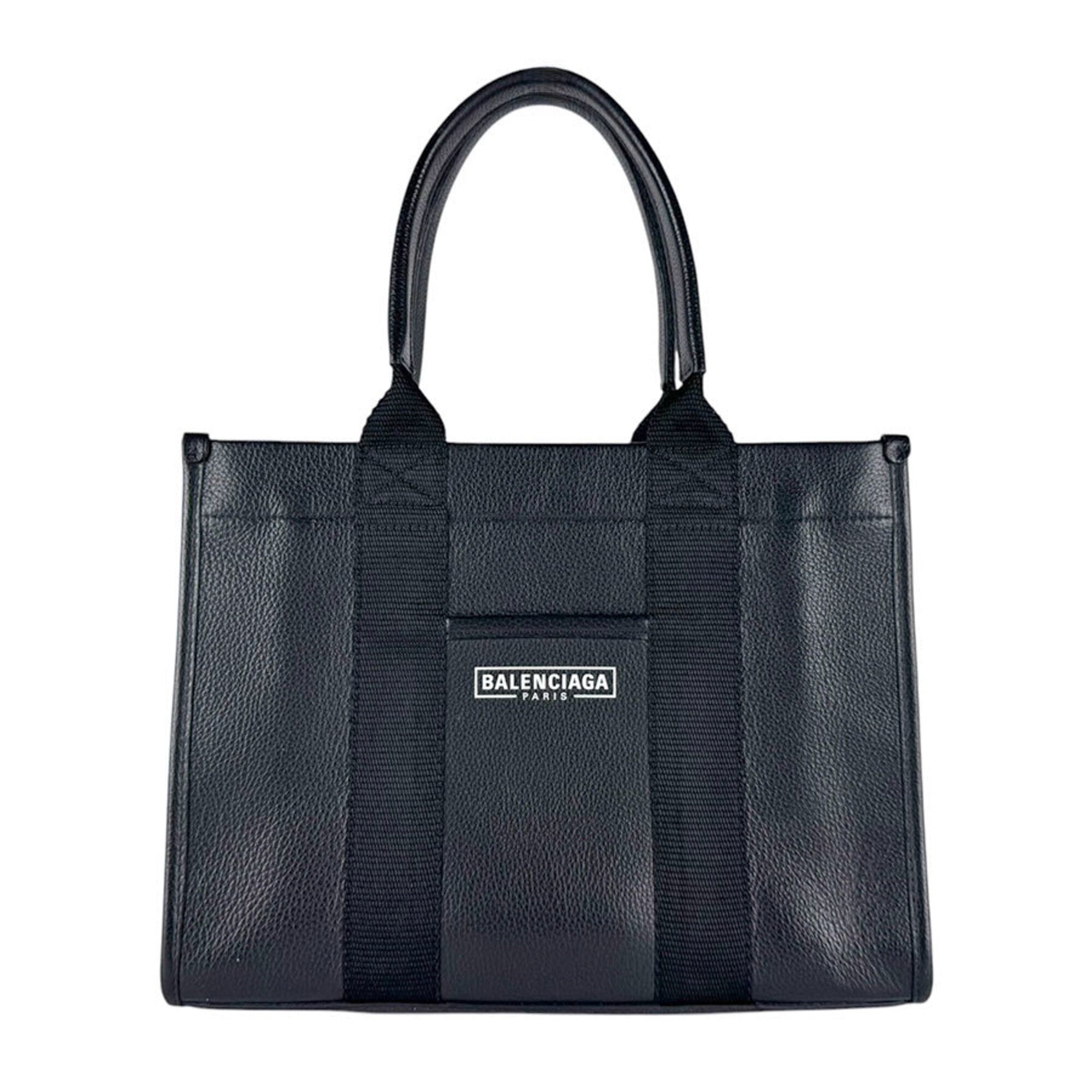 Balenciaga Black Leather Handbag Shoulder Bag (Pre-Owned)
