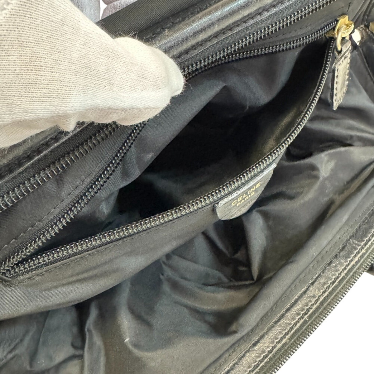Celine Black Nylon Leather Handbag (Pre-Owned)