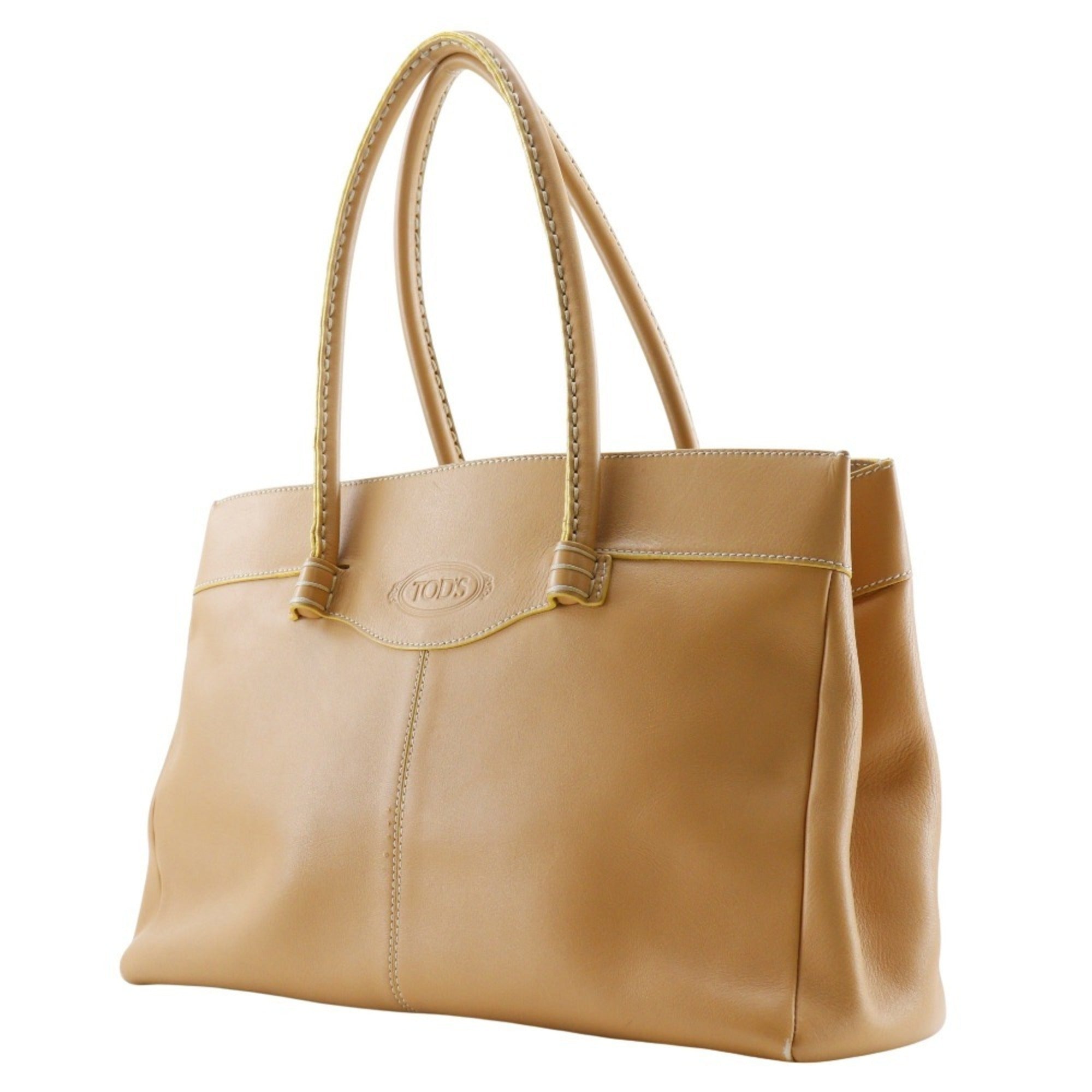 Tod's Beige Leather Shoulder Bag (Pre-Owned)