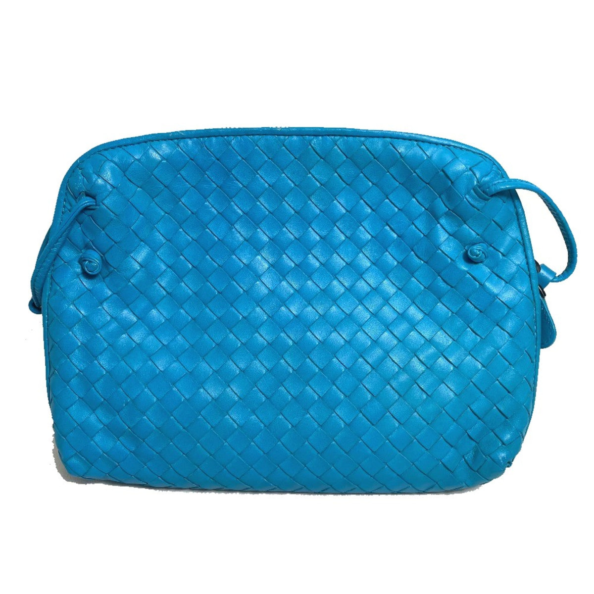 Bottega Veneta Blue Leather Shoulder Bag (Pre-Owned)