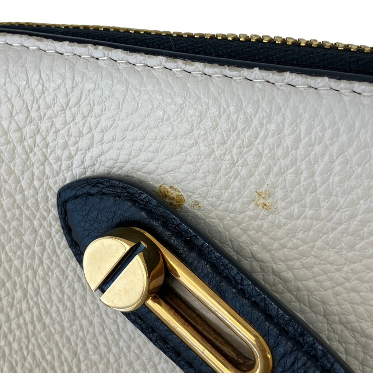 Bally Black White Yellow Leather Handbag Shoulder Bag (Pre-Owned)