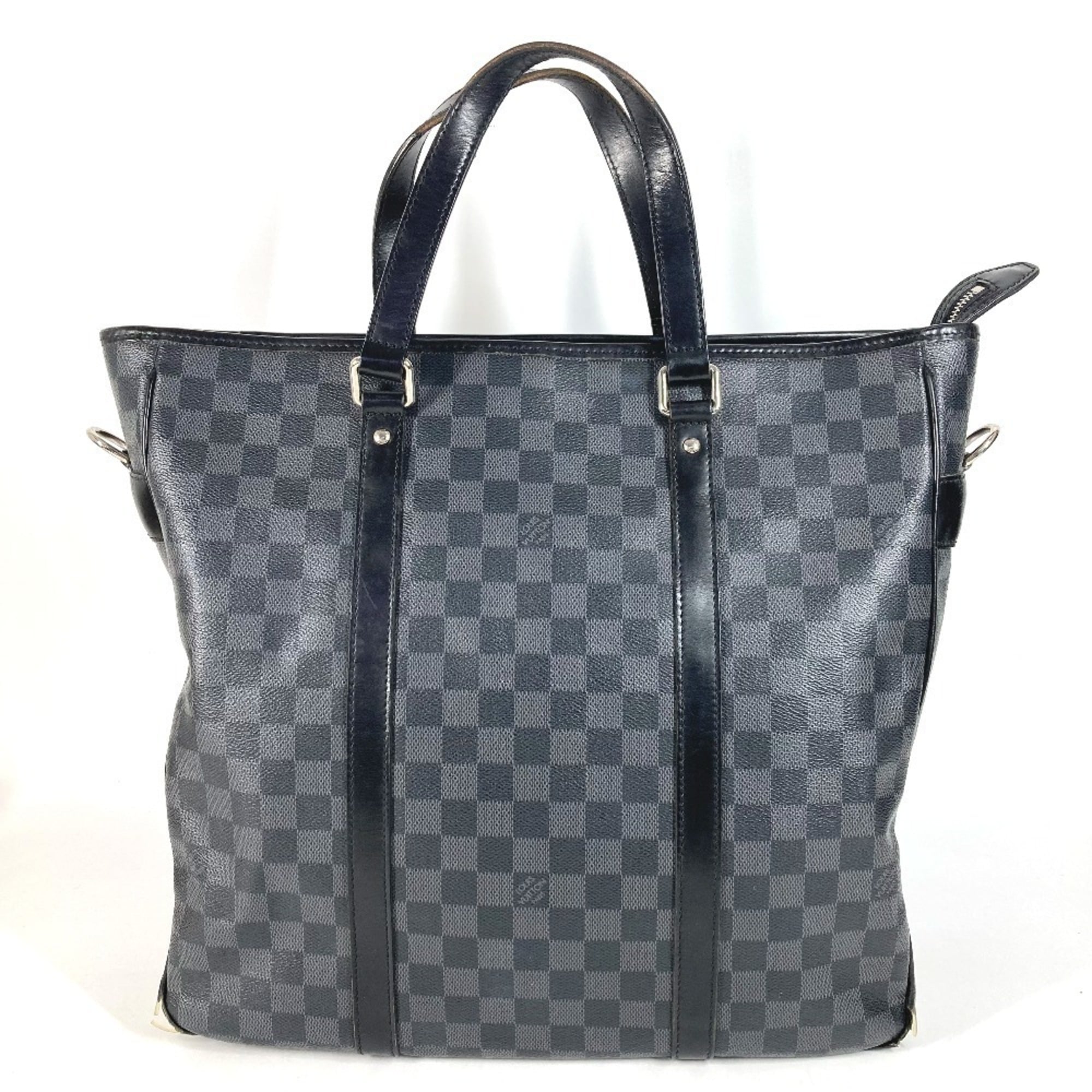 Louis Vuitton Black Galle Damier Graphite Shoulder Bag Tote Bag (Pre-Owned)