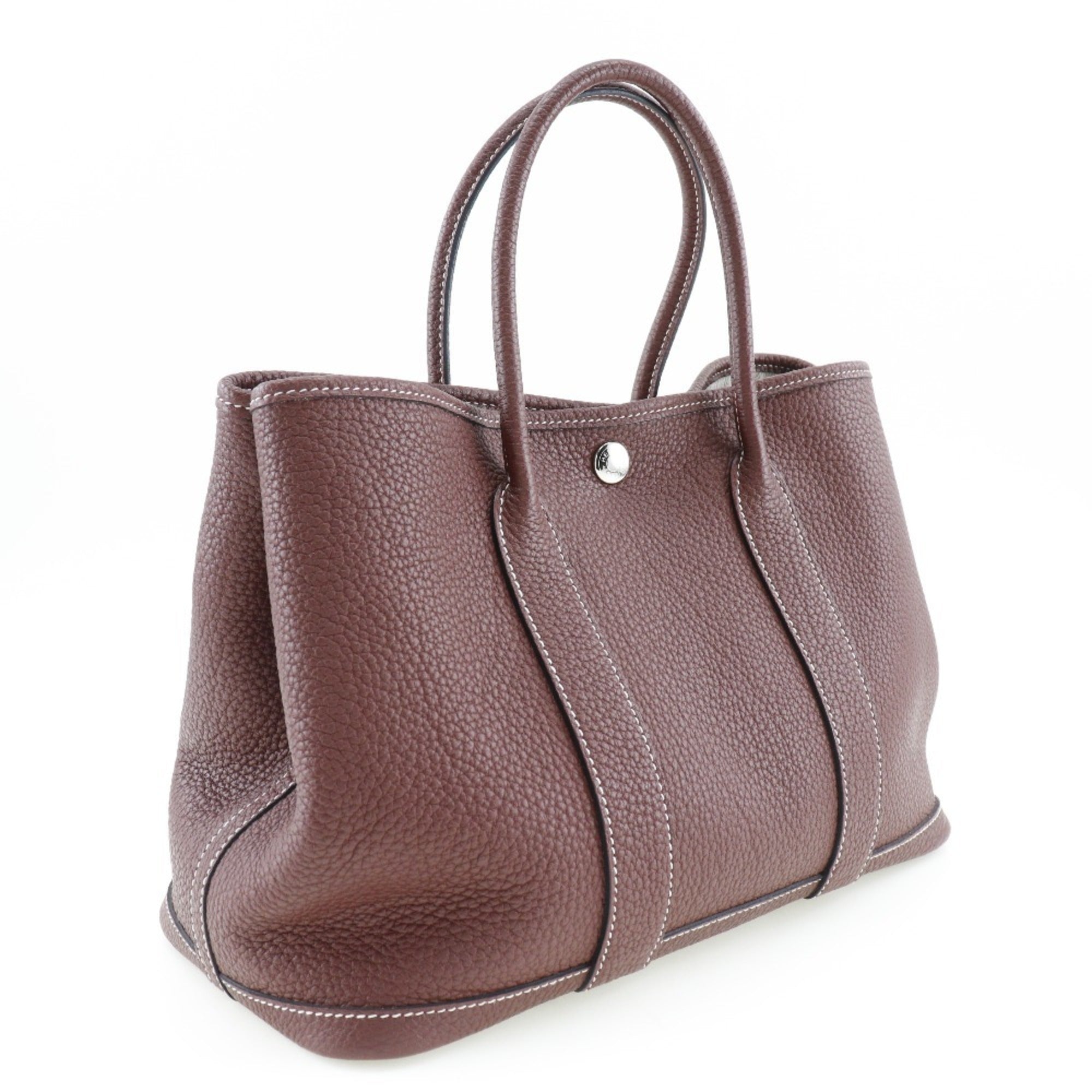 Hermes Rouge H Country Leather Handbag (Pre-Owned)