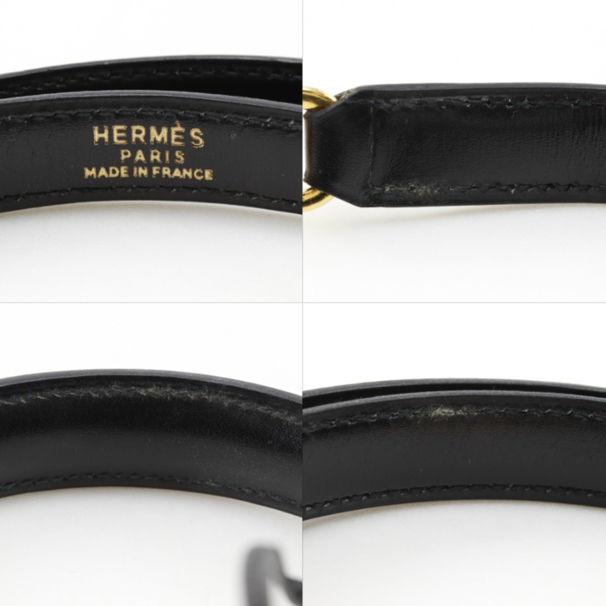 Hermes Kelly Black Box Calf Leather Handbag (Pre-Owned)