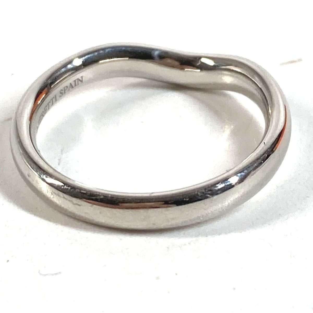 Tiffany Silver Platinum 950 Band Ring (Pre-Owned)