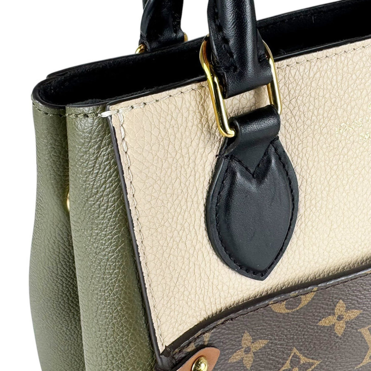 Louis Vuitton Brown Khaki Light Beige Monogram Monogram Leather Handbag Shoulder Bag (Pre-Owned)