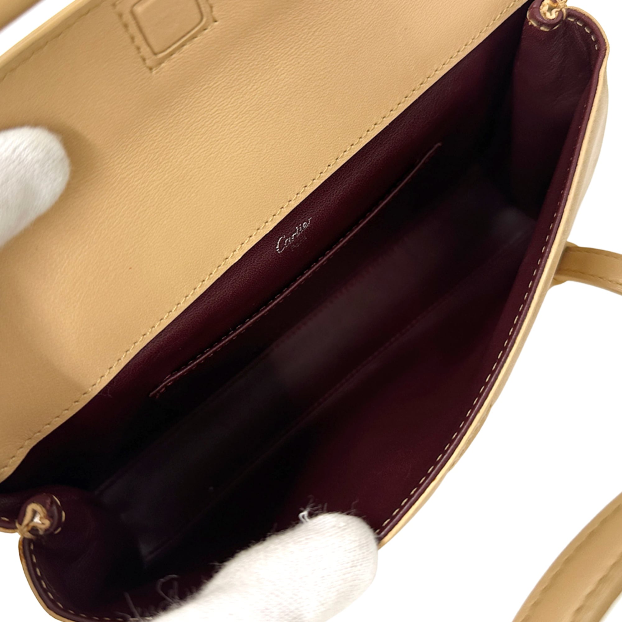 Cartier Beige Leather Handbag (Pre-Owned)