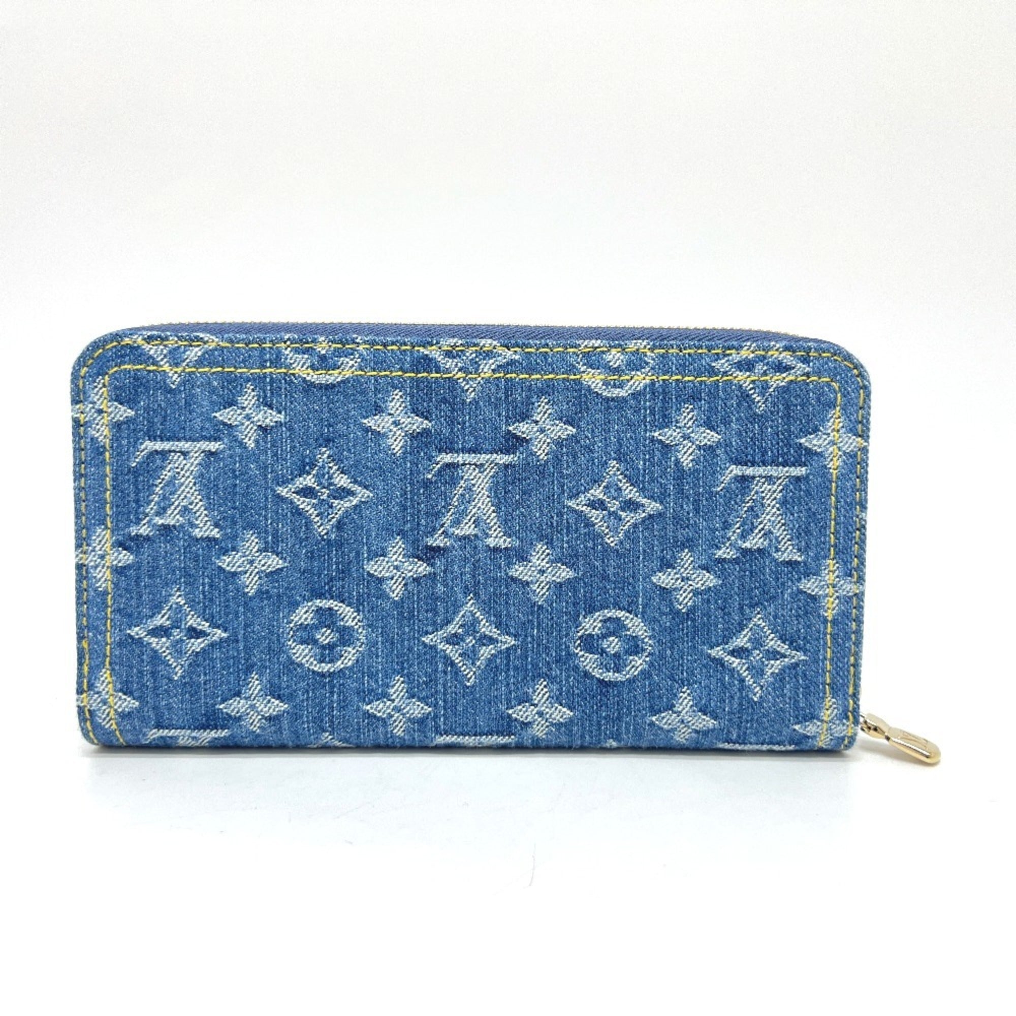 Louis Vuitton Monogram Denim Blue Monogram Denim Long Wallet (Bi-Fold) (Pre-Owned)