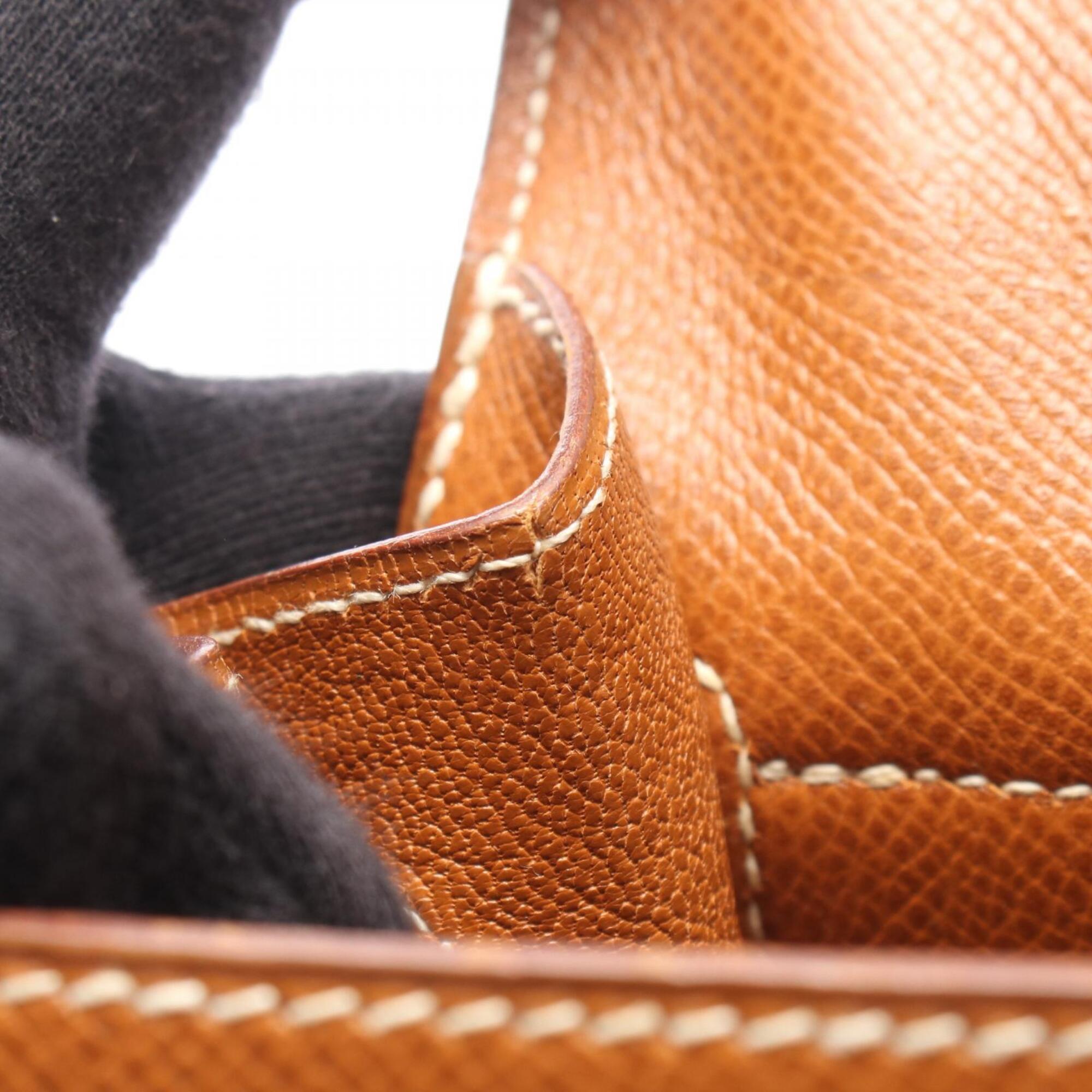 Hermes Brown Courchevel Leather Handbag (Pre-Owned)