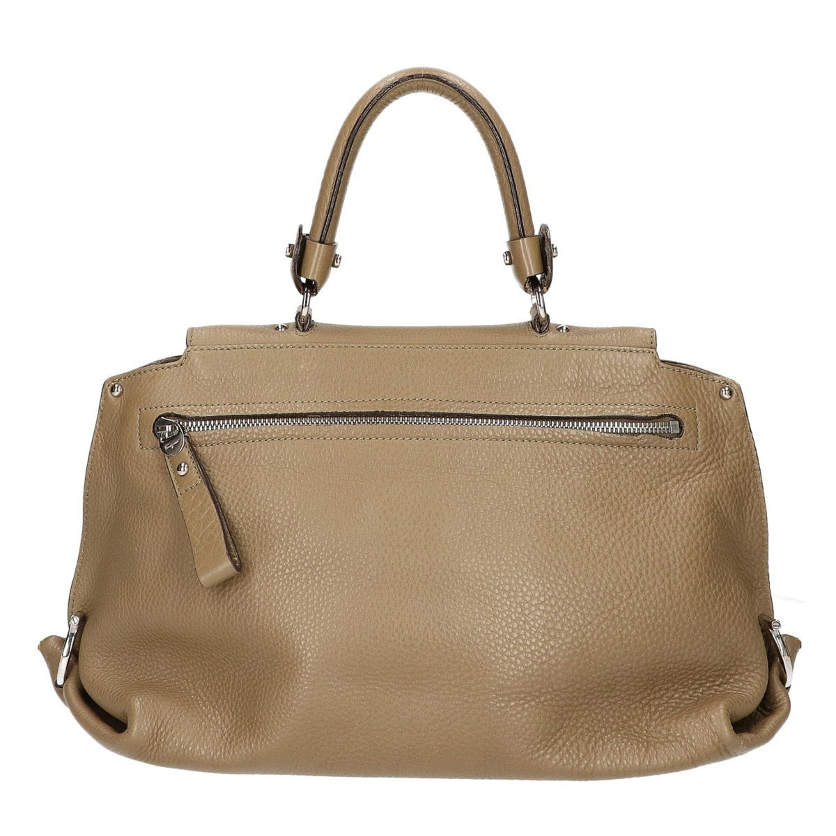 Salvatore Ferragamo Green Leather Handbag (Pre-Owned)