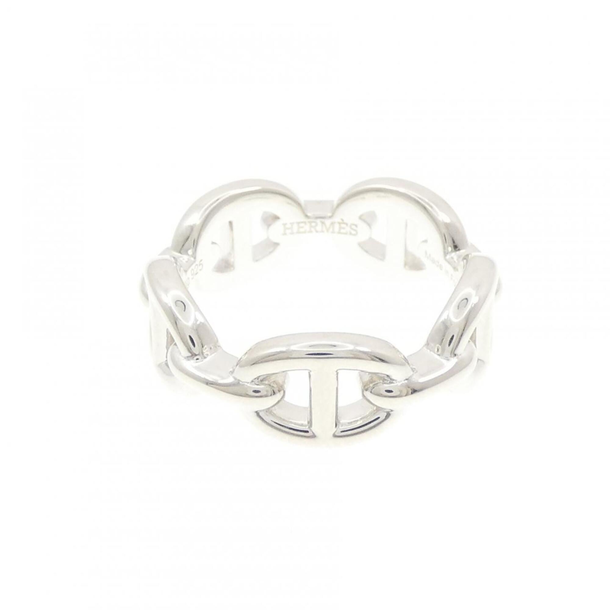 Hermes Chaine D'ancre Silver 925 Band Ring (Pre-Owned)