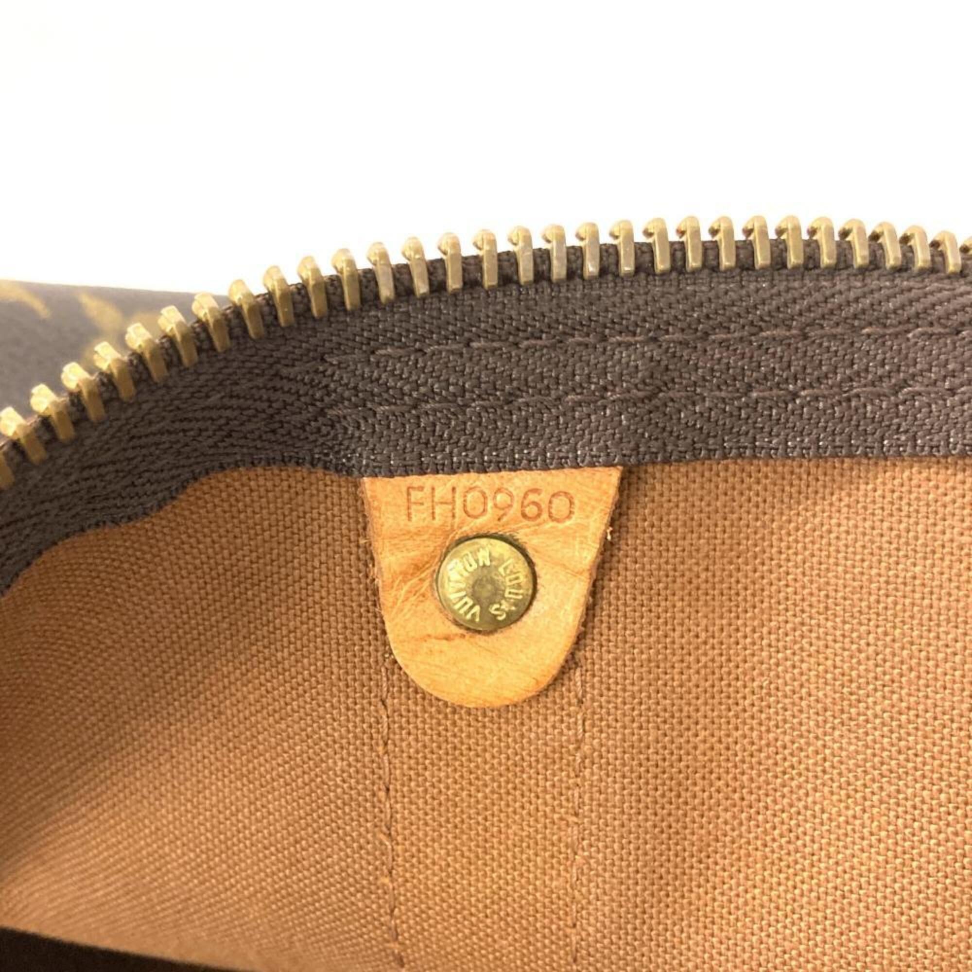 Louis Vuitton Brown Monogram Canvas Leather Boston Bag (Pre-Owned)