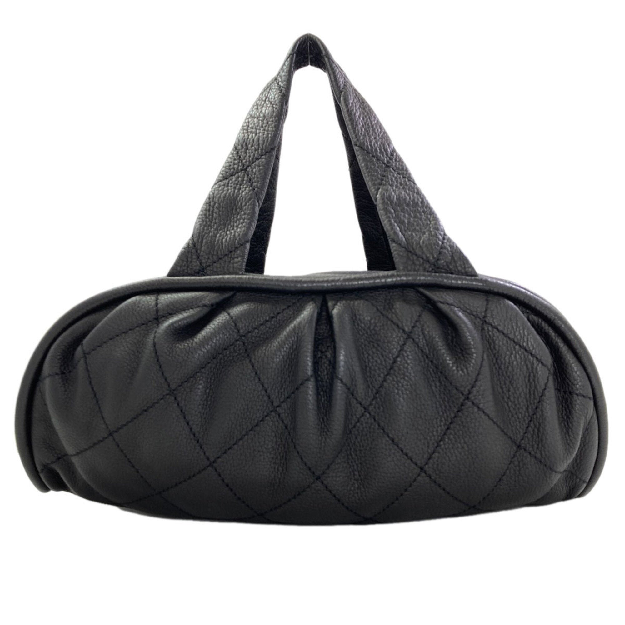 Chanel Black Leather Boston Bag (Pre-Owned)
