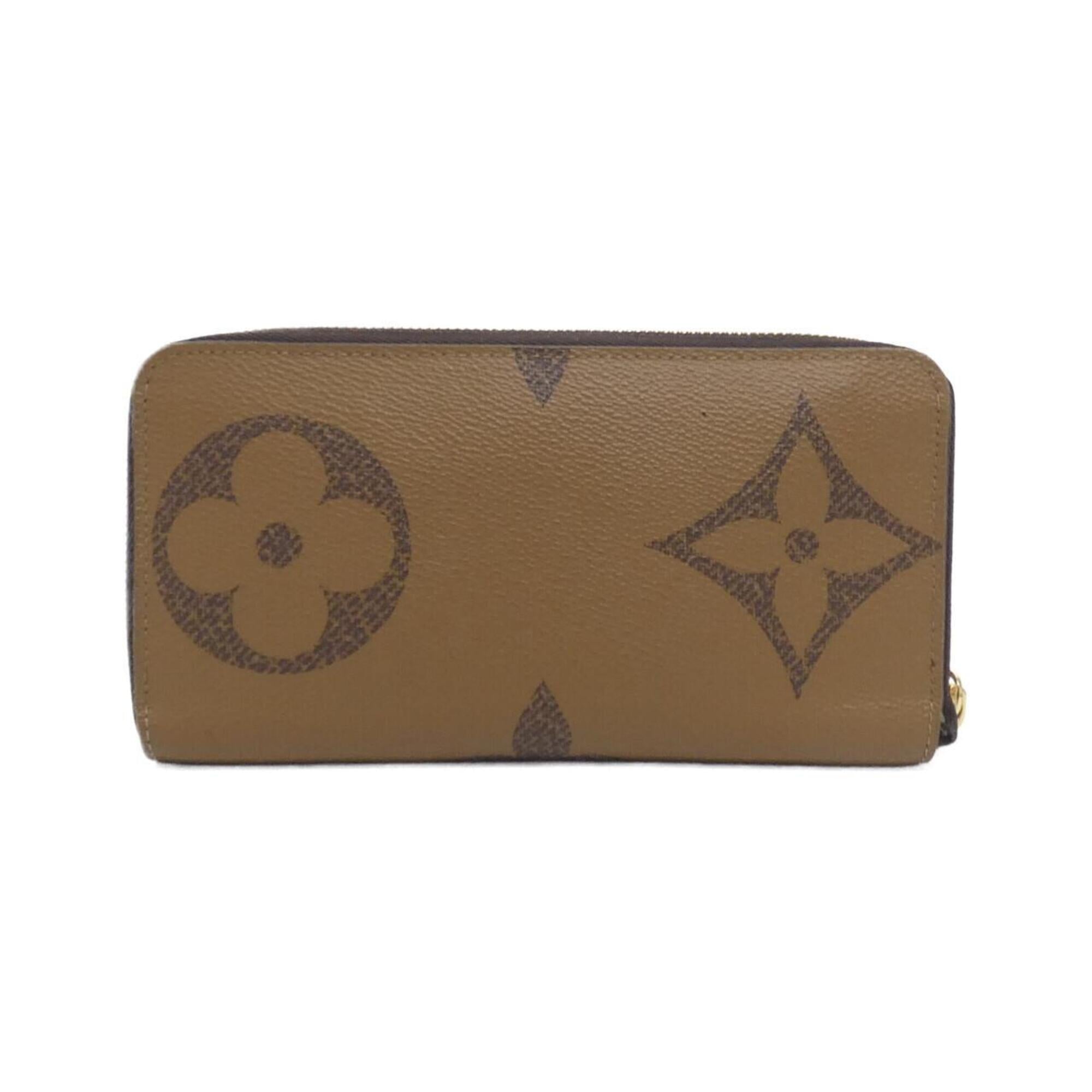Louis Vuitton Marron Coated Canvas Long Wallet (Bi-Fold) (Pre-Owned)