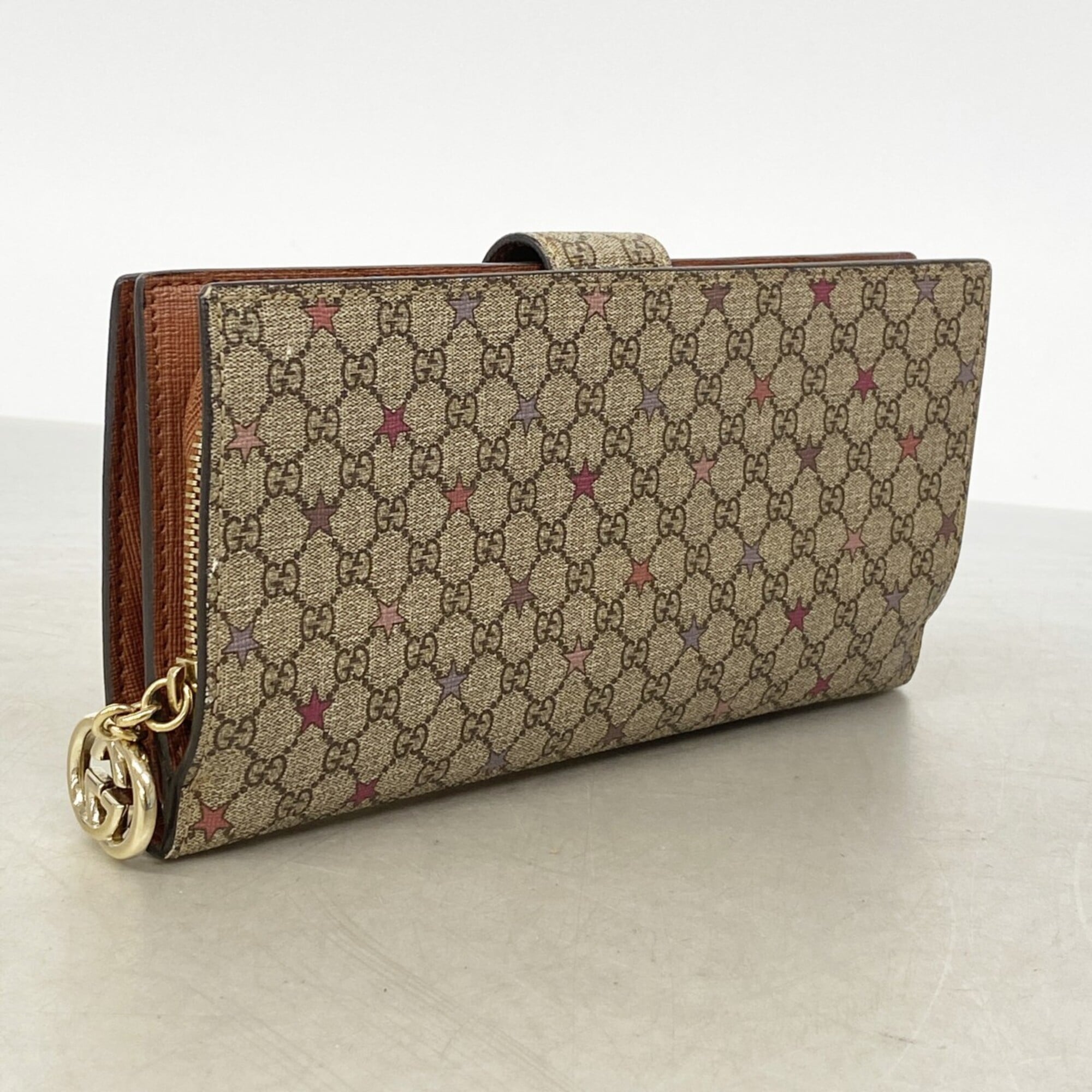 Gucci Brown Pvc Long Wallet (Bi-Fold) (Pre-Owned)