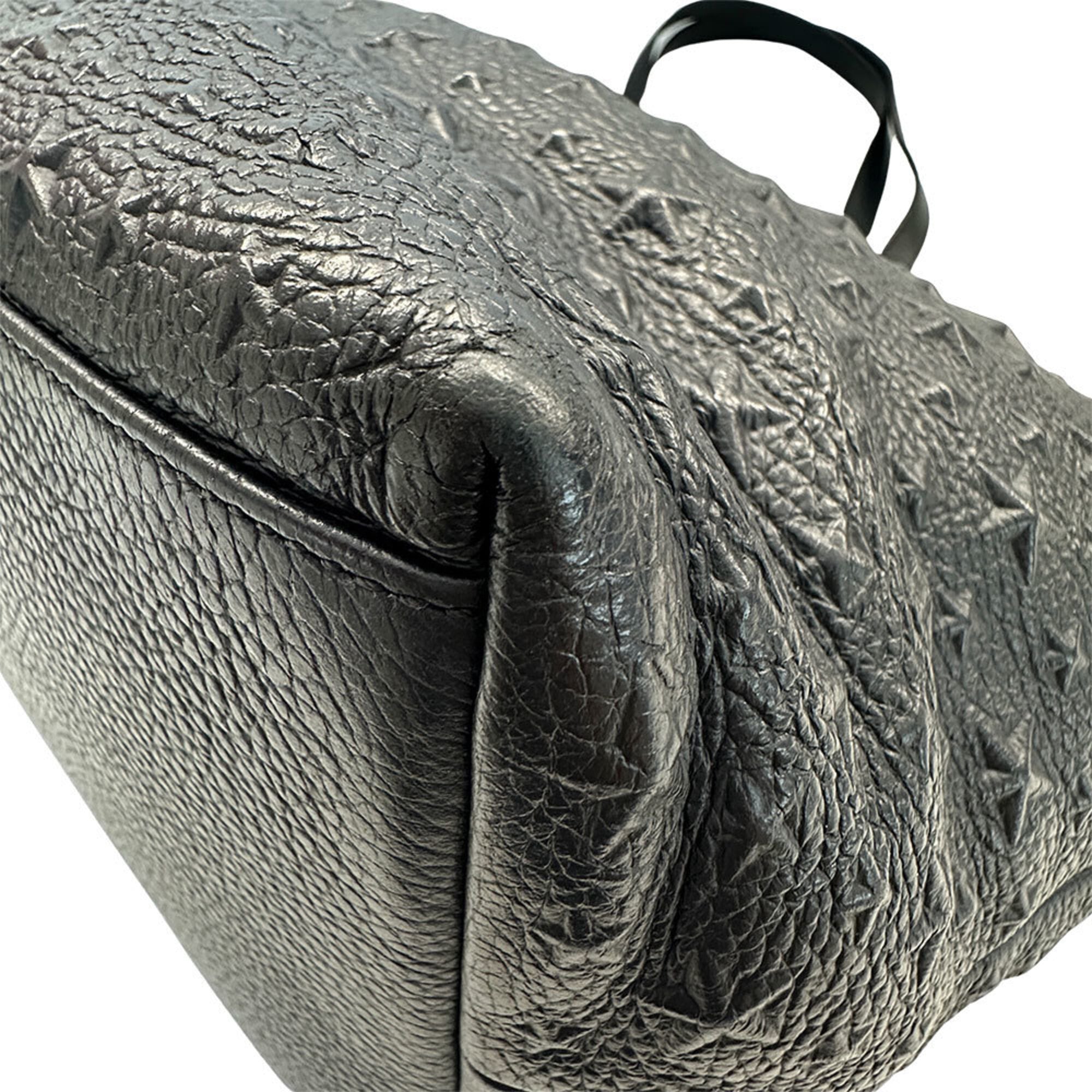 Jimmy Choo Black Camouflage Leather Handbag Tote Bag (Pre-Owned)