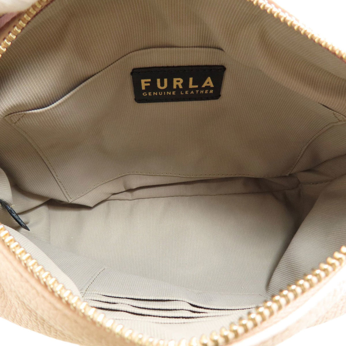 Furla Beige Pink Leather Handbag (Pre-Owned)