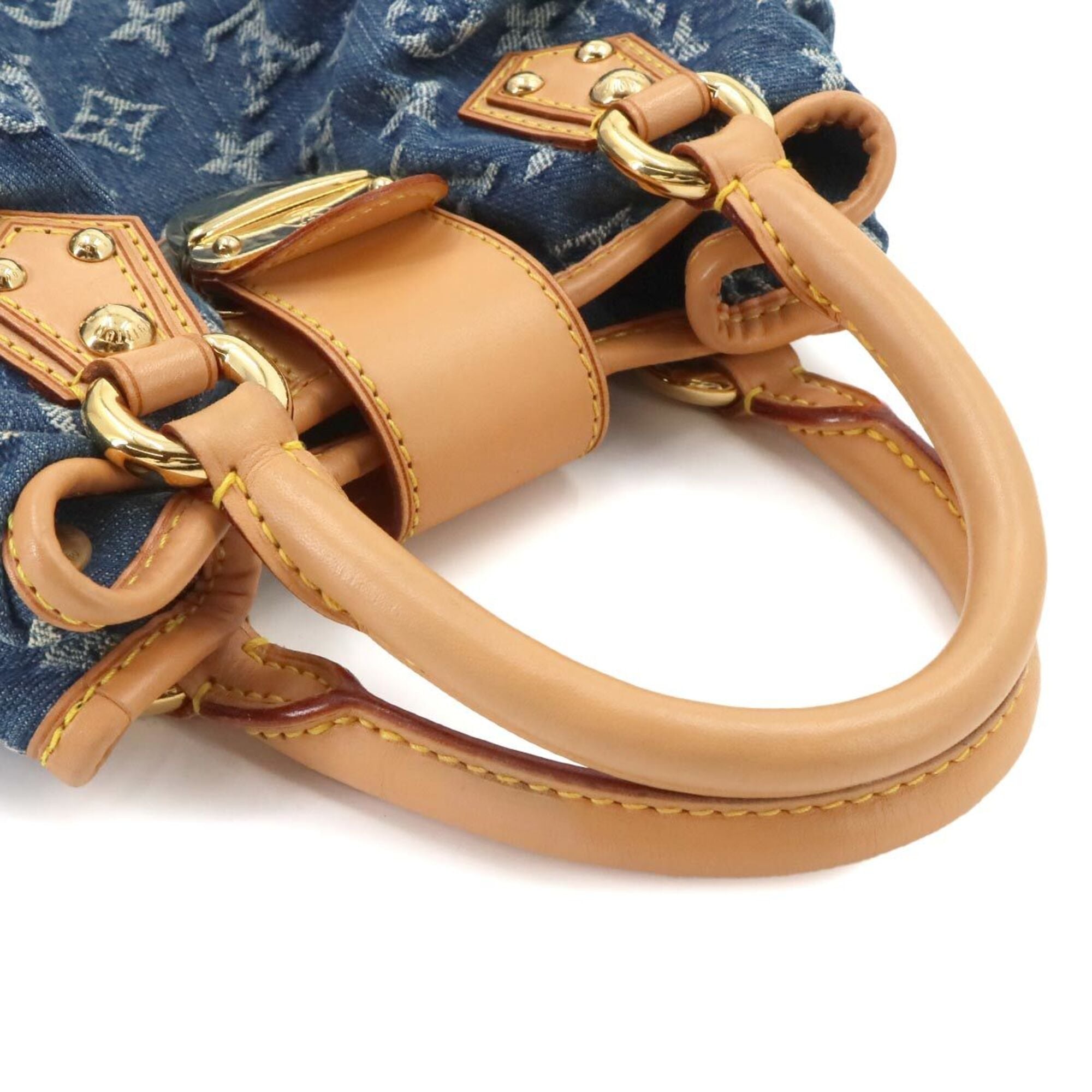 Louis Vuitton Blue Monogram Denim Canvas Handbag (Pre-Owned)