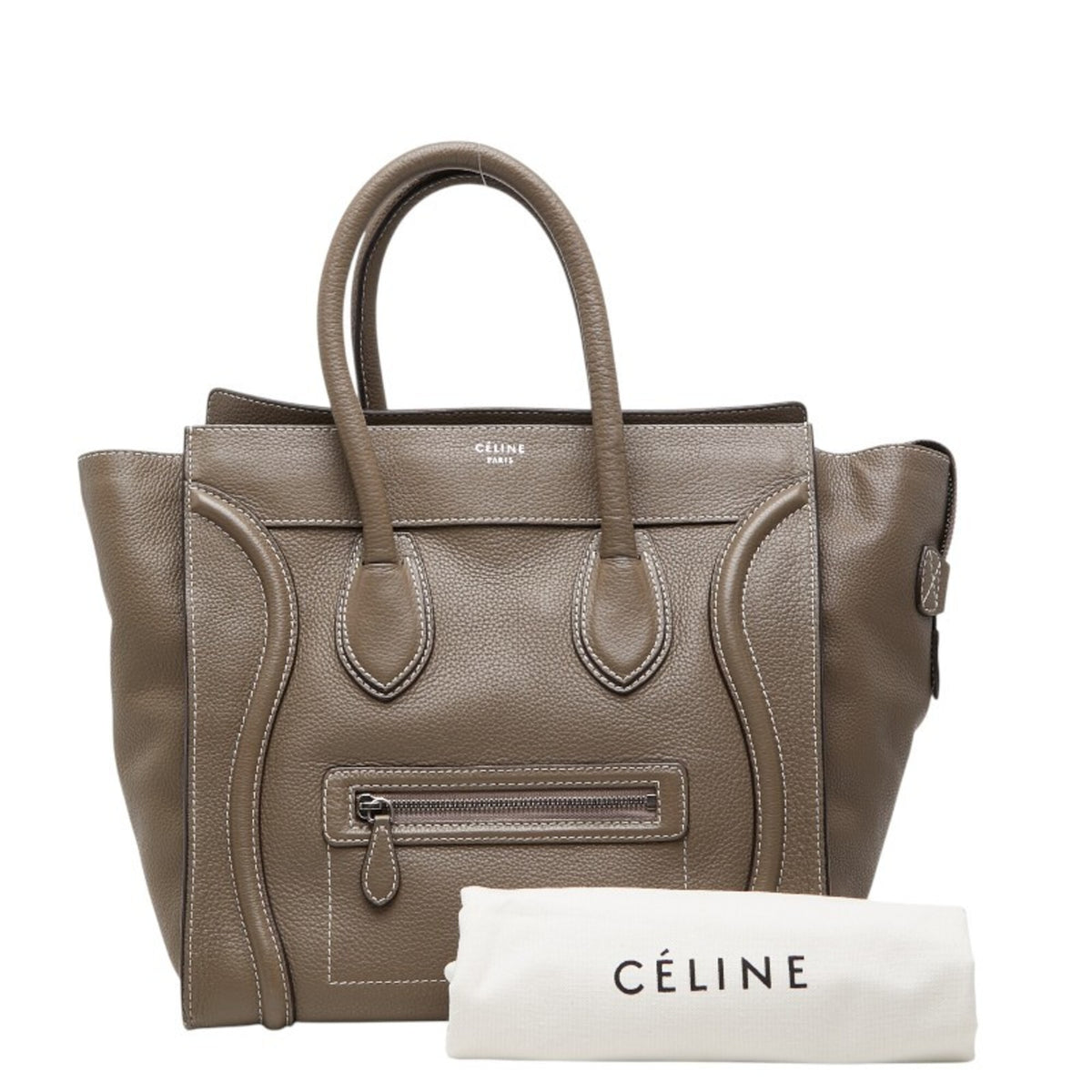 Celine Gray Leather Handbag (Pre-Owned)