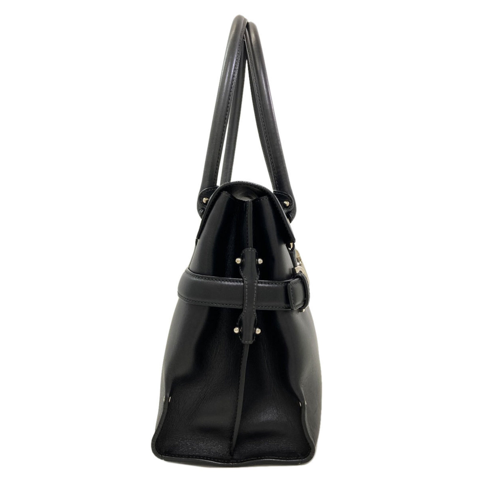 Salvatore Ferragamo Black Leather Tote Bag (Pre-Owned)