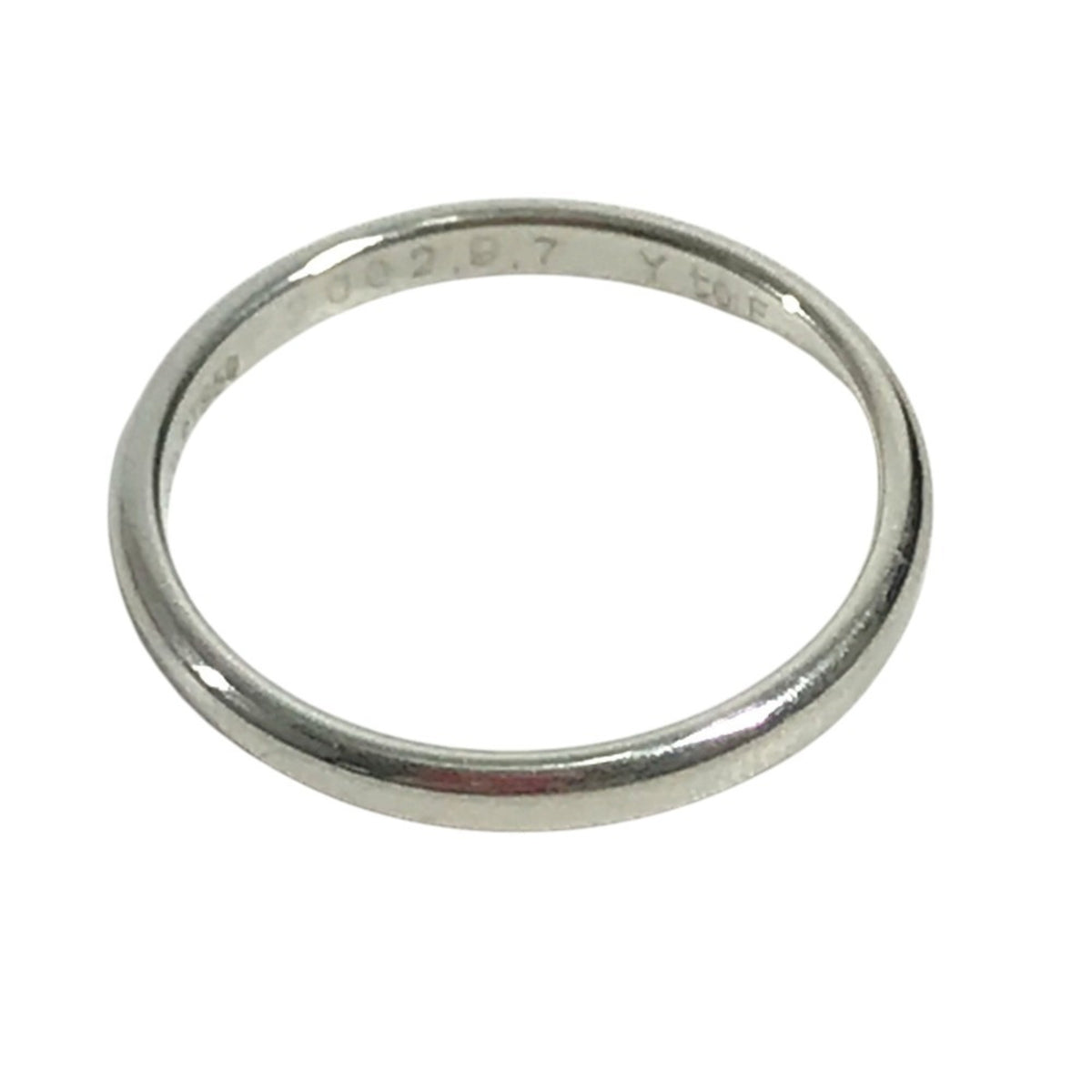 Tiffany Silver Platinum 950 Band Ring (Pre-Owned)