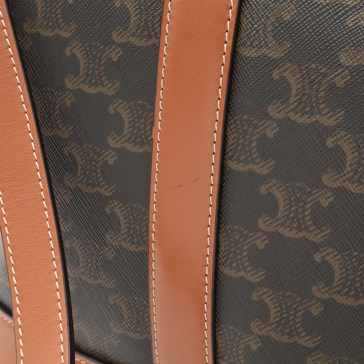 Celine Brown Canvas Shoulder Bag (Pre-Owned)