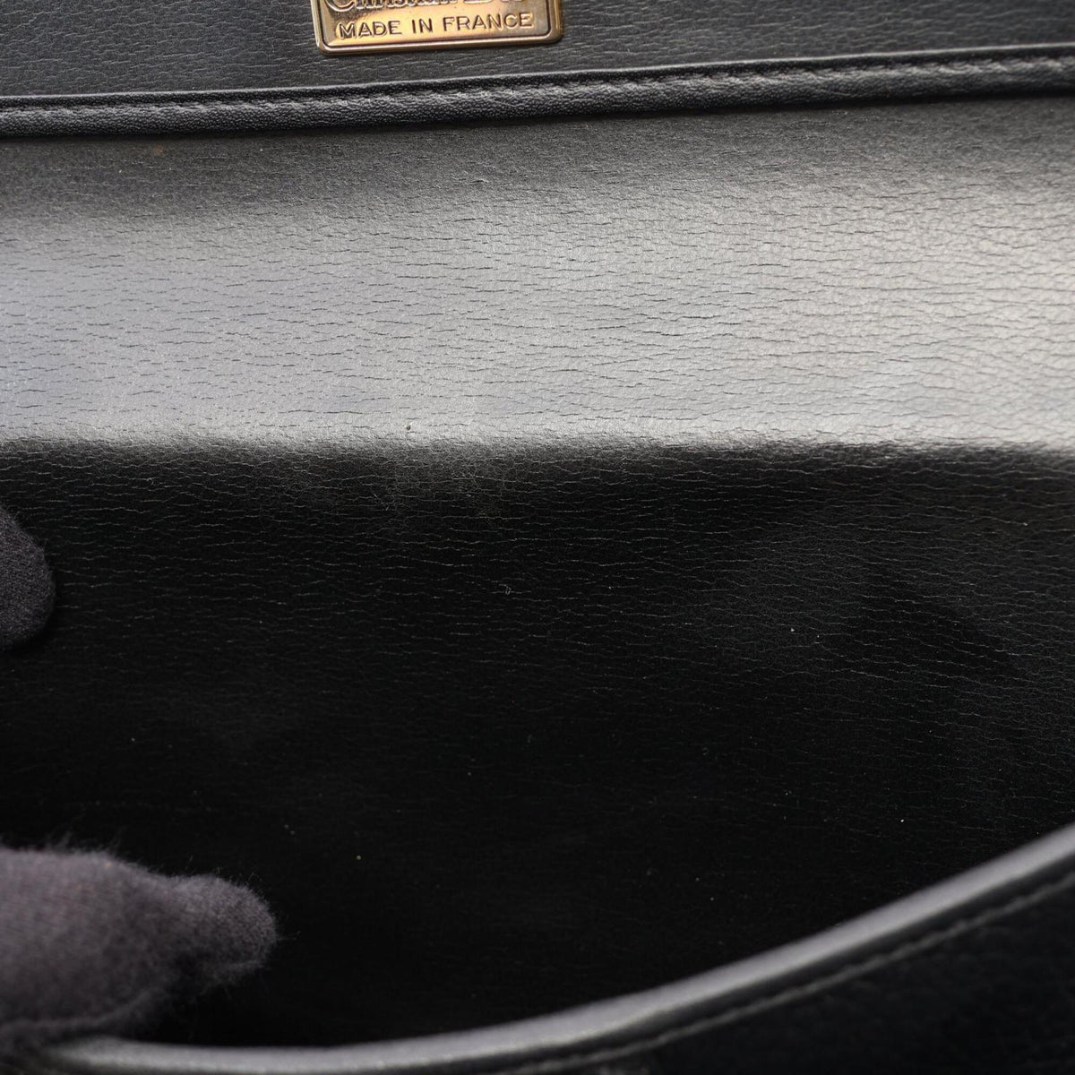 Christian Dior Black Leather Handbag Shoulder Bag (Pre-Owned)