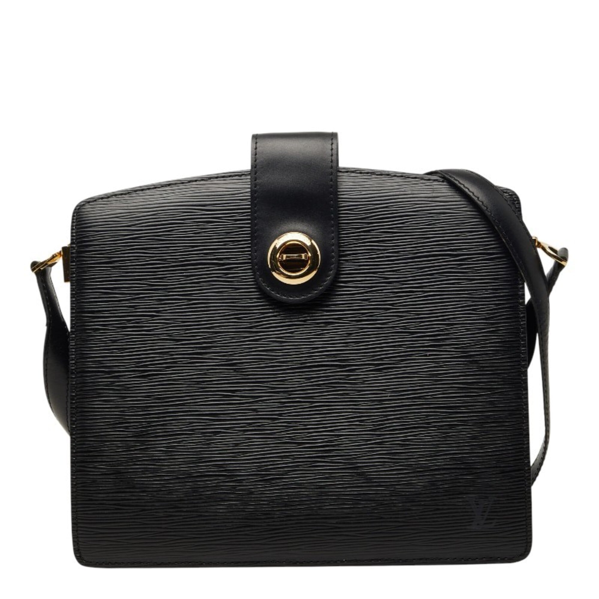Louis Vuitton Black Noir Leather Shoulder Bag (Pre-Owned)